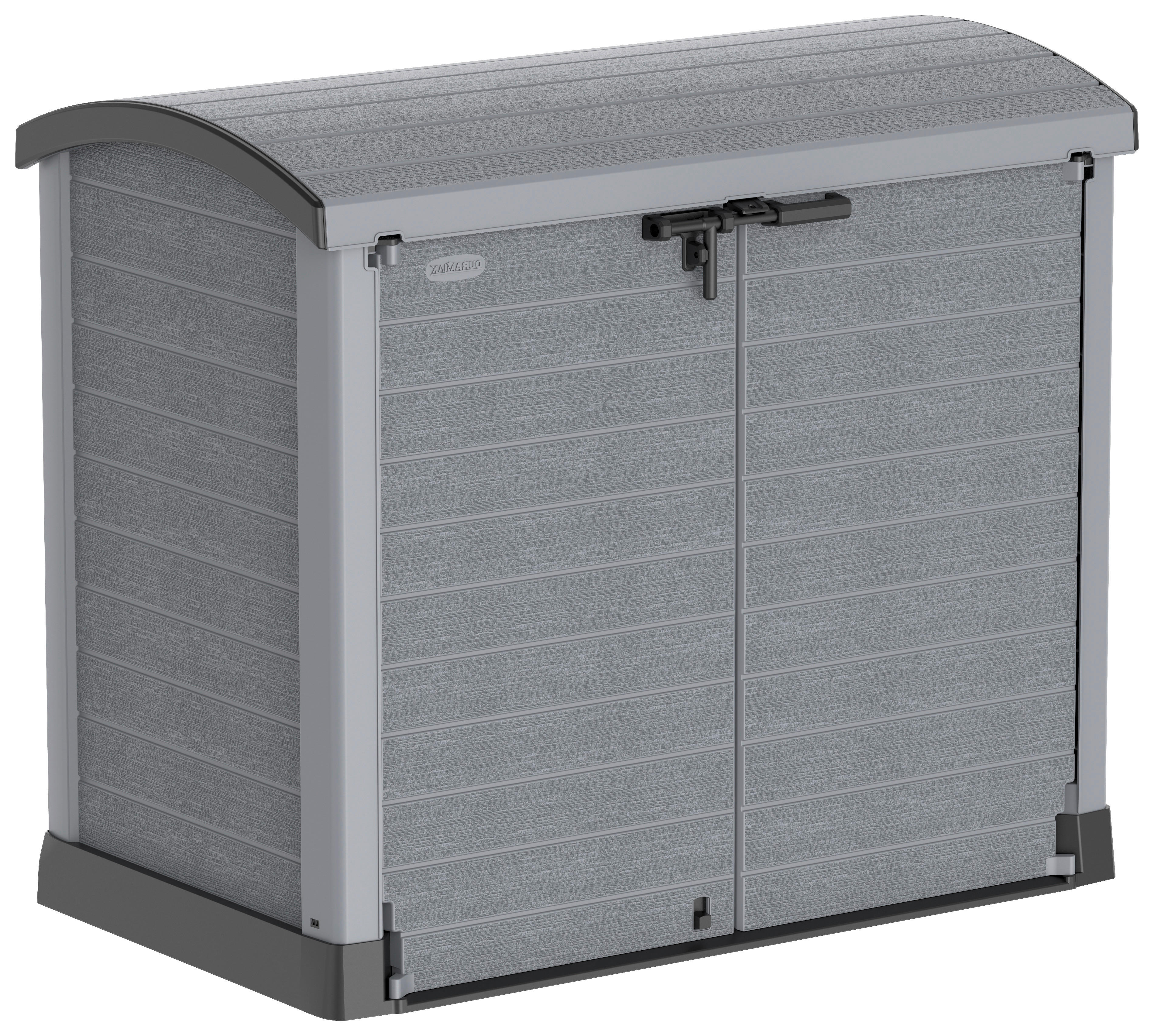 VCM Mülltonnenbox 2er StoreAway grau Kunststoff B/H/L: ca. 145x125x83 cm StoreAway - grau (83,00/145,00/125,00cm) - VCM