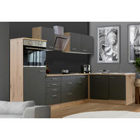 Flex-Well Winkelküche Morena Basalt matt B/H/T: ca. 280x200x60 cm Morena - Eiche/Basalt (280,00/200,00/60,00cm) - Flex-Well