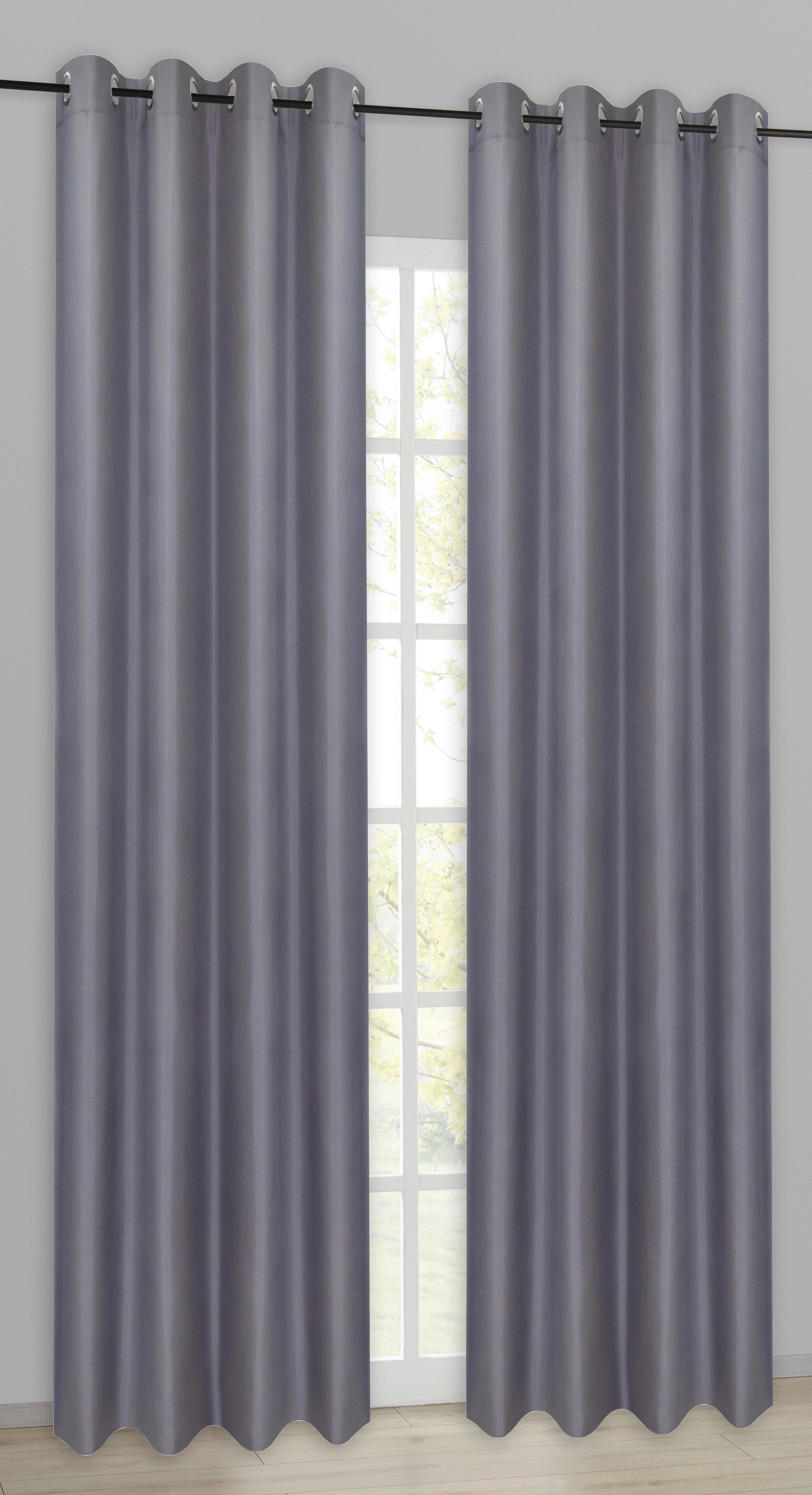 POCOline Ösenvorhang Barnaby grau B/L: ca. 140x235 cm Barnaby - grau (140,00/235,00cm) - POCOline