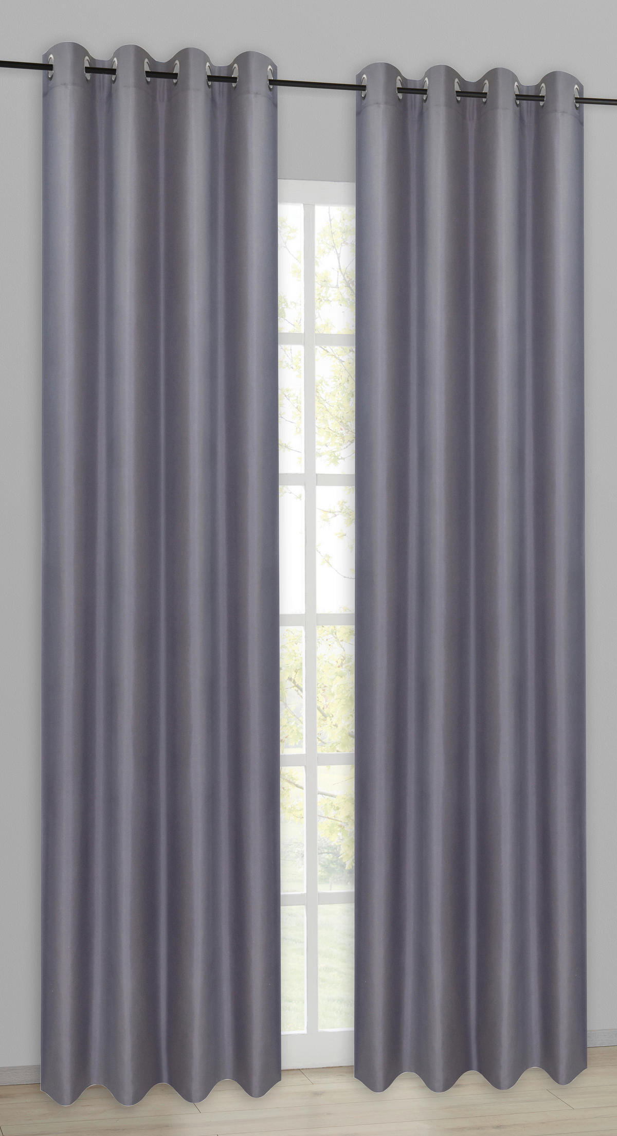 POCOline Ösenvorhang Barnaby grau B/L: ca. 140x235 cm Barnaby - grau (140,00/235,00cm) - POCOline