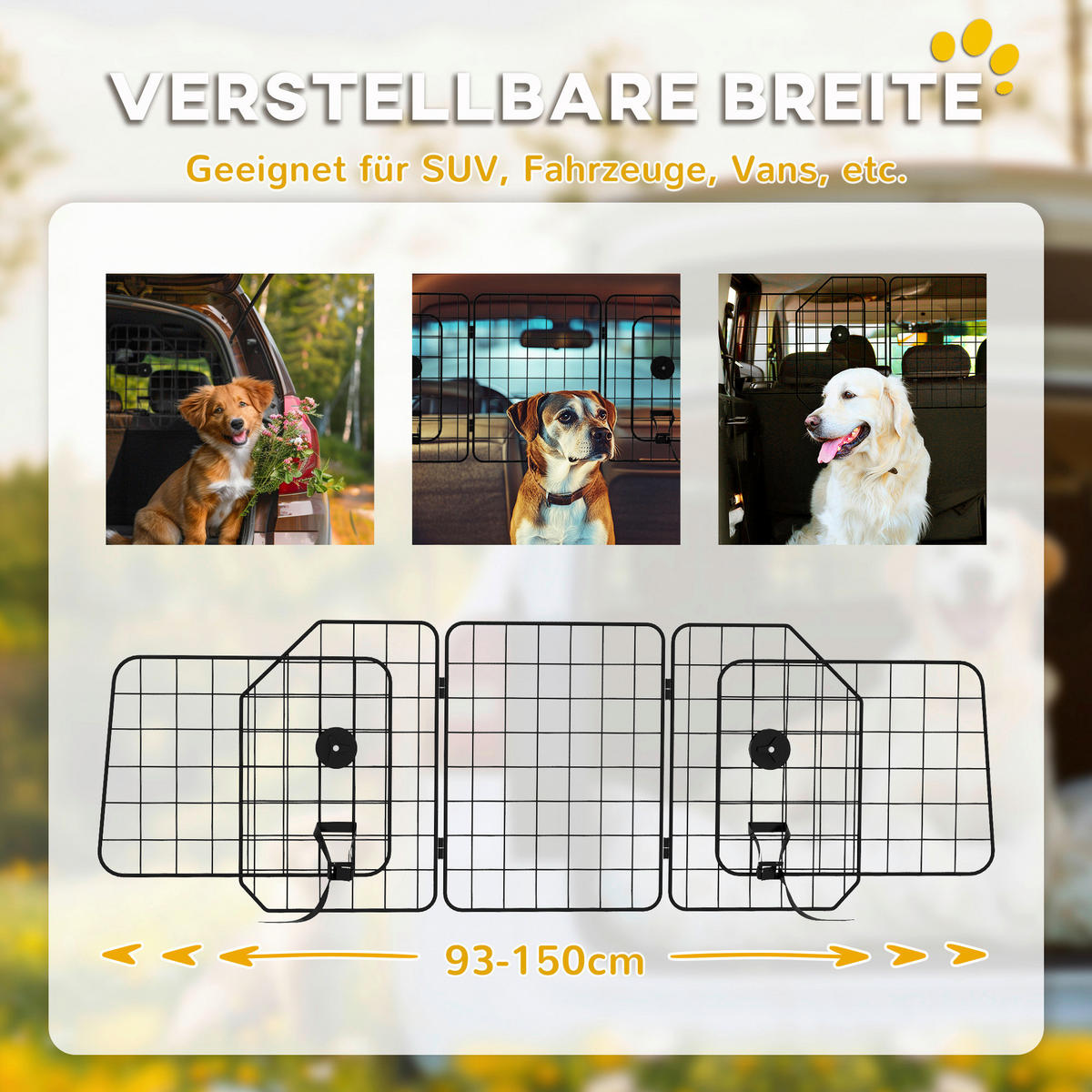 PawHut Hunde-Absperrgitter schwarz Stahl B/H/L: ca. 5x42x150 cm Hunde-Absperrgitter - schwarz (150,00/5,00/42,00cm) - PawHut