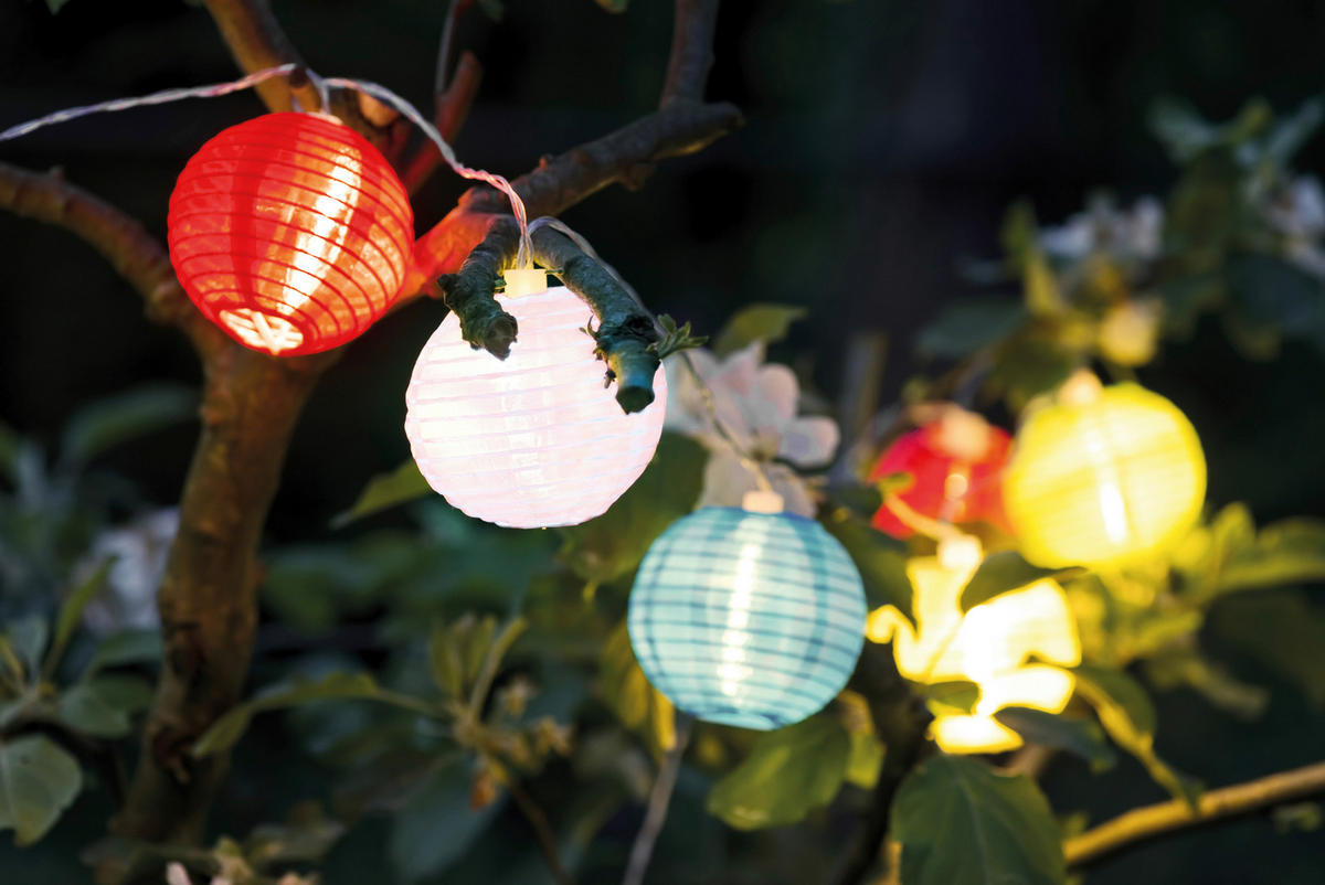 LED-Lichterkette 5243361 multicolor Kunststoff Metall L: ca. 300 cm LED Lichterkette LED Japanballon - multicolor (300,00cm) - Näve Leuchten