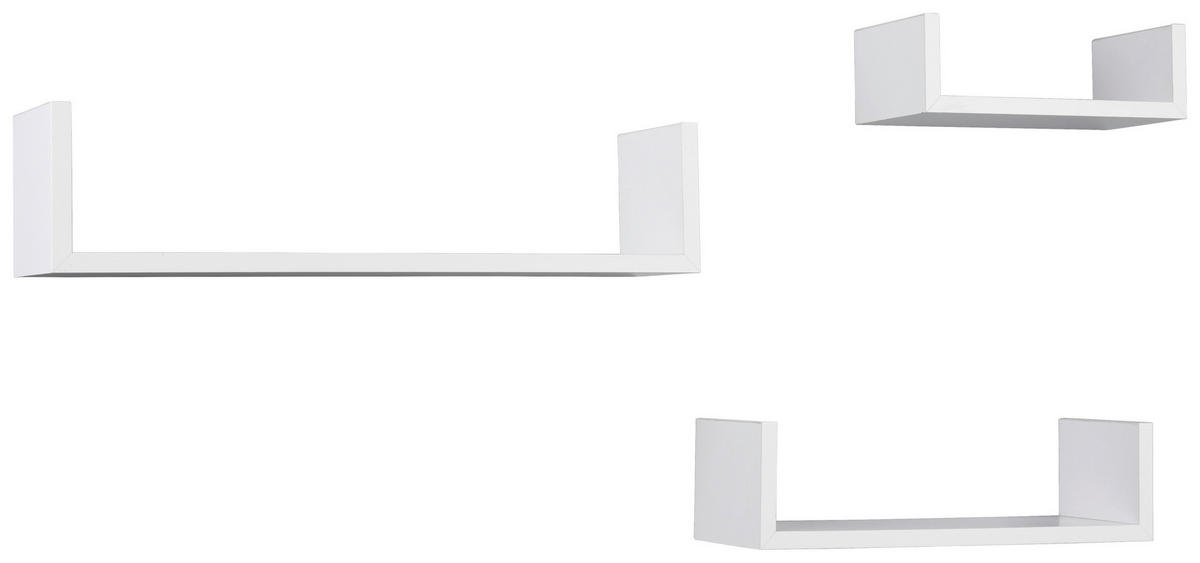 Wandregal Ava weiß B/H/T: ca. 42,5x10x9,8 cm Ava - weiß (42,50/10,00/9,80cm)