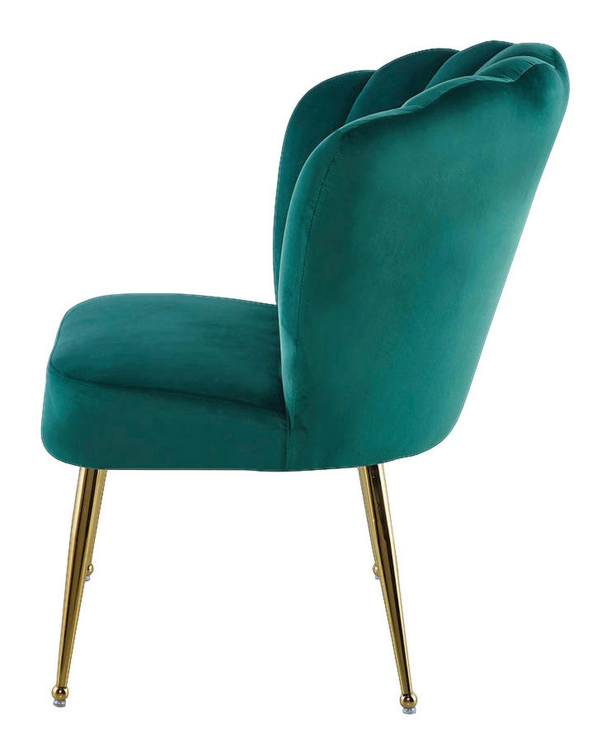 Stuhl Pippa 101 grün Microfaser B/H/T: ca. 67x87x70 cm Pippa 101 - gold/grün (67,00/87,00/70,00cm) - 360 Living