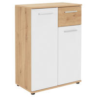 Kommode Jacky 1 B/H/T: ca. 60x85x35 cm Jacky 1 - Eiche/weiß (60,00/85,00/35,00cm)