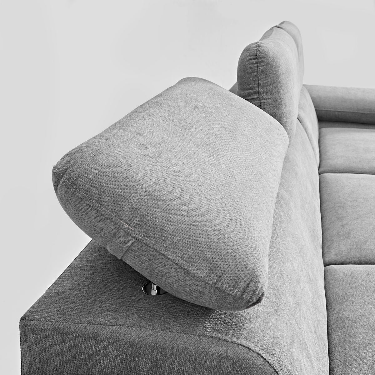 Ecksofa Como graubraun Como - graubraun/Chrom