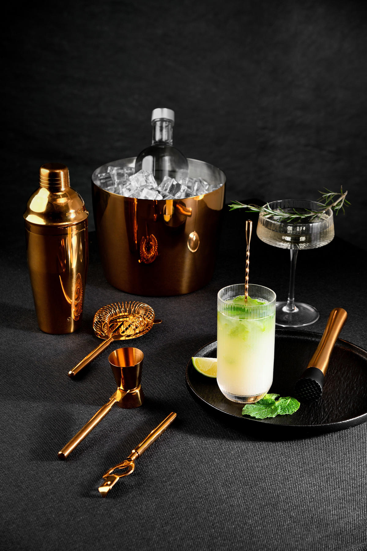 MASTERPRO Cocktail-Set THE DROP gold Edelstahl THE DROP - gold - MASTERPRO