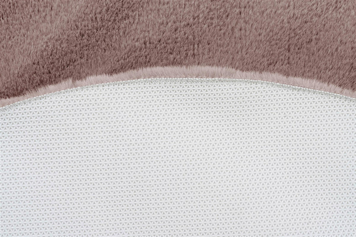Kayoom Hochflorteppich Badematte Rabbit 525 rosa B/H/L: ca. 100x3,5x100 cm Badematte Rabbit 525 - rosa (100,00/100,00/3,50cm) - Kayoom