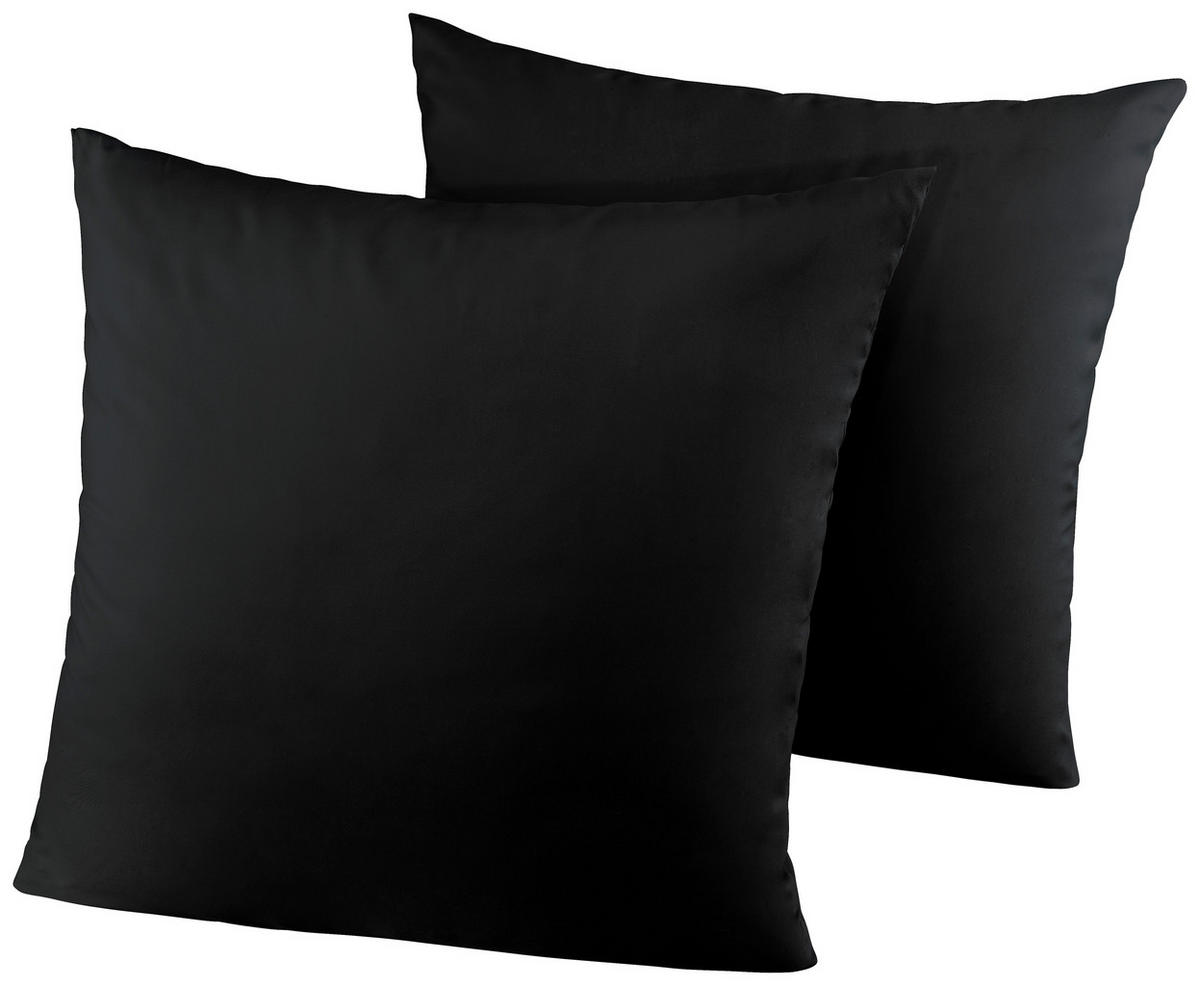 Kissenhülle Microfaser Kissenbezug_2erPack Microf.40x40 - schwarz (40,00/40,00cm)