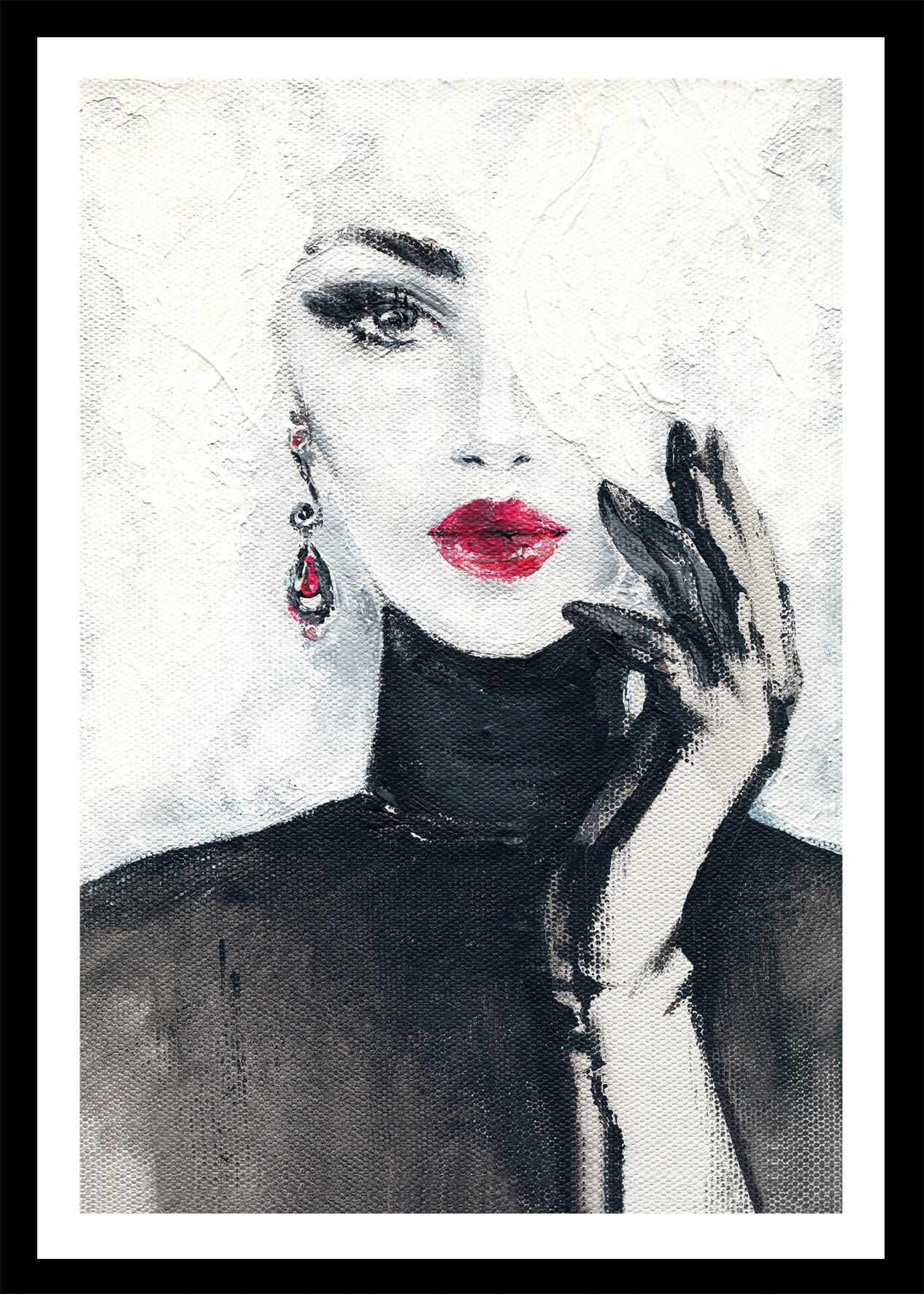 Gerahmtes Bild Frau B/H: ca. 70x50 cm Bild_Cheb 50x70cm - (70,00/50,00cm)