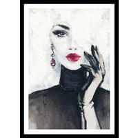 Gerahmtes Bild Frau B/H: ca. 70x50 cm Bild_Cheb 50x70cm - (70,00/50,00cm)