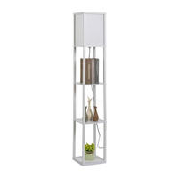 HOMCOM Stehleuchte 833-623V90WT 833-623V90WT weiß Acryl Kunststoff B/H/L: ca. 26x160x26 cm E27 1 Brennstellen Stehleuchte 833-623V90WT - weiß (26,00/26,00/160,00cm) - HOMCOM