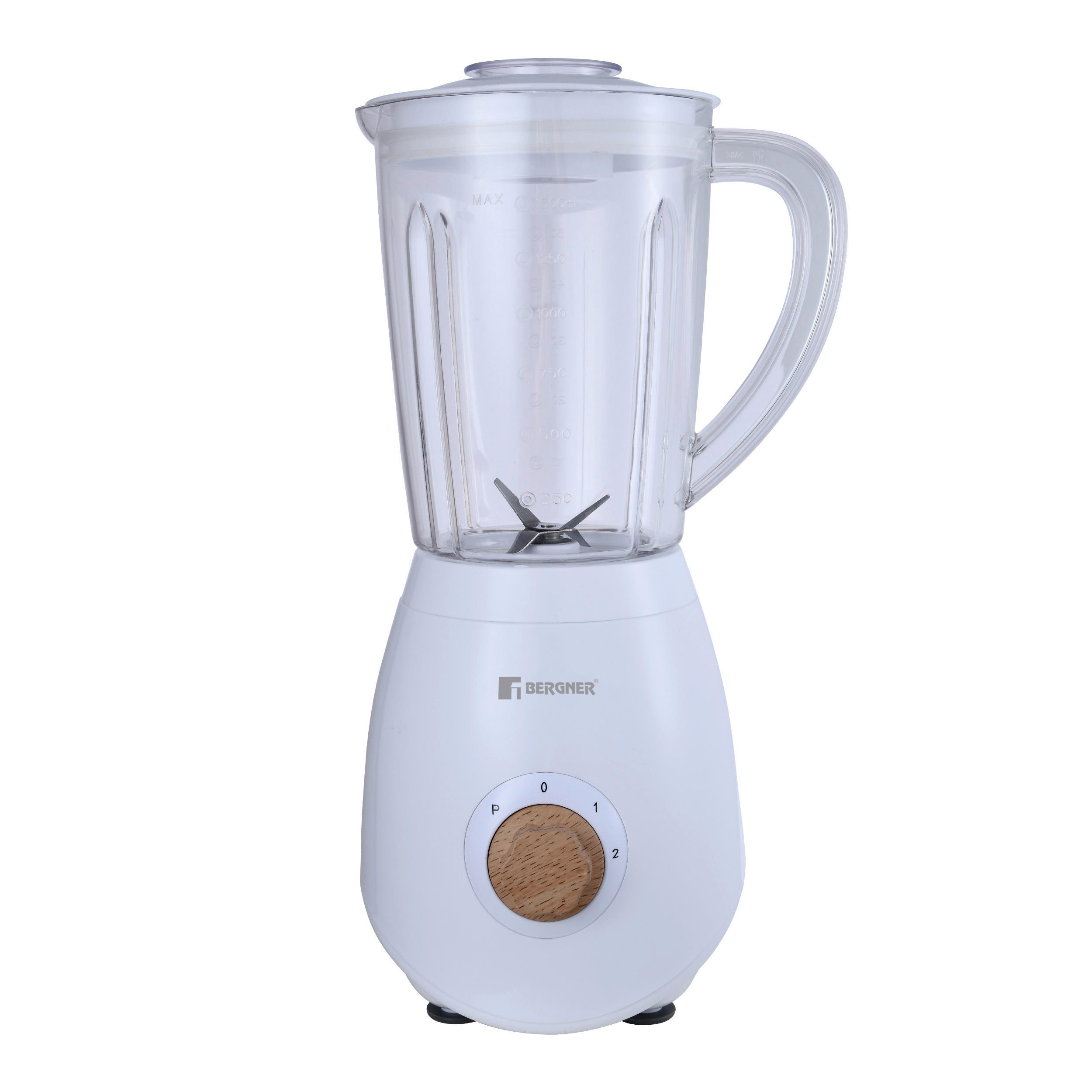BERGNER Stabmixer weiß Edelstahl B/H/L: ca. 16x38x19 cm NATURALLY - weiß (19,00/16,00/38,00cm) - BERGNER