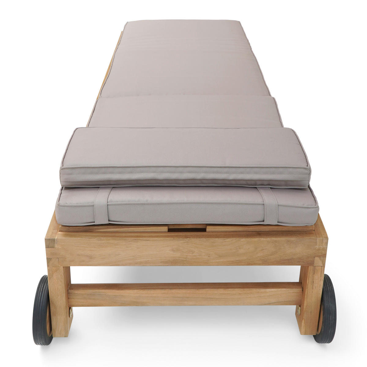AXI Outdoor Living Gartenliege Rama braun Teakholz B/H/L: ca. 65x30x200 cm Rama - braun/beige (200,00/65,00/30,00cm) - AXI Outdoor Living