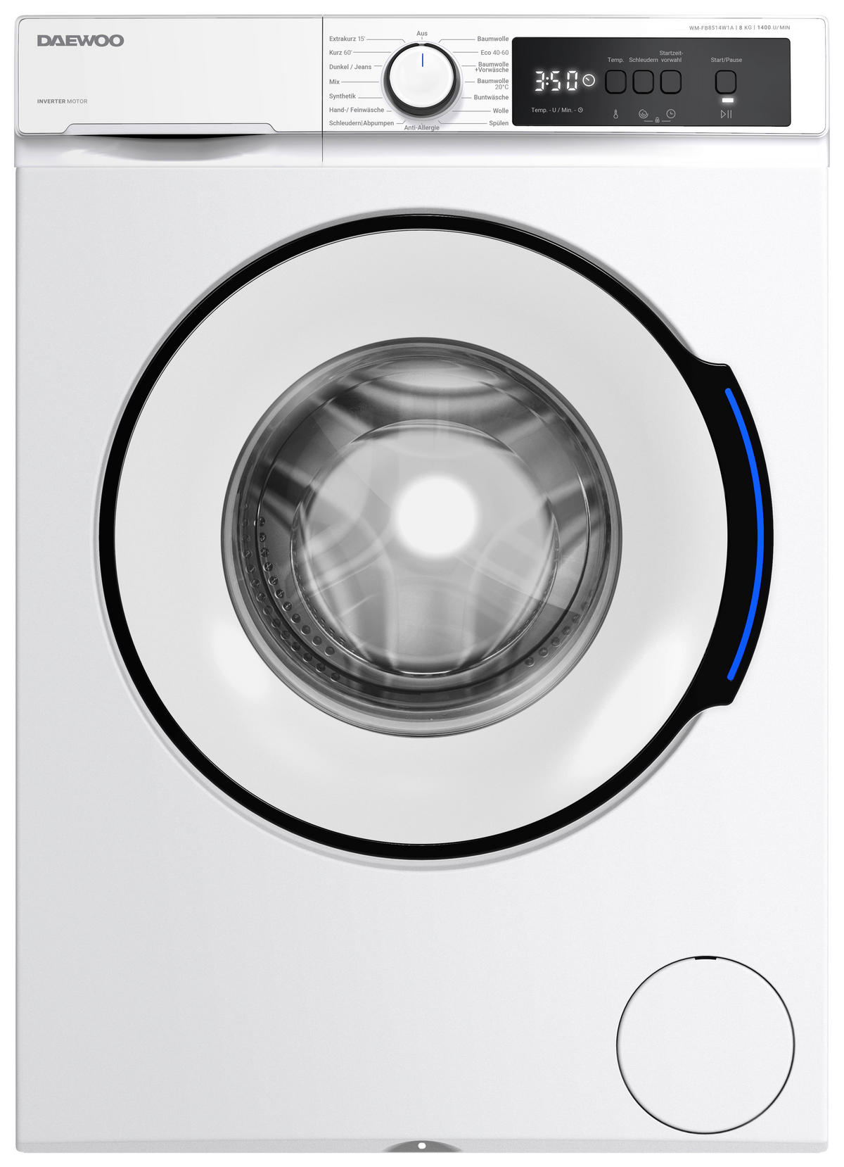 Daewoo Waschmaschine WM-FB8514W1A-DE Waschmaschine WM-FB8514W1A-DE - weiß (59,70/84,50/52,70cm) - Daewoo