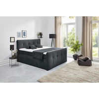 Boxspringbett Cosima anthrazit Liegefläche B/L: ca. 180x200 cm Cosima - Chrom/anthrazit (196,00/125,00/220,00cm)