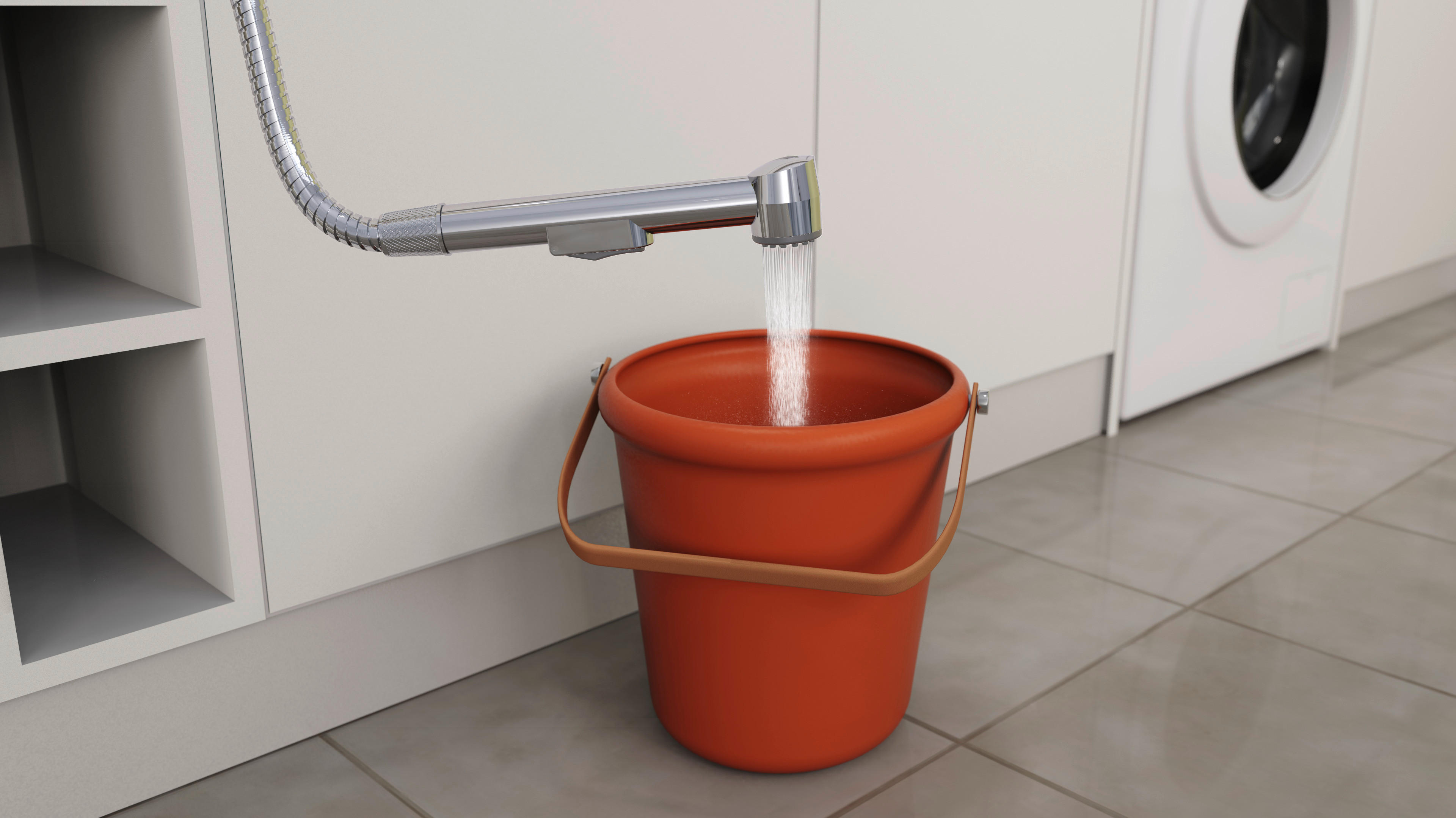 Waschbeckenbrause-Set Chrom B/H/L: ca. 3,3x18x150 cm Waschbeckenbrauseset - Chrom (150,00/3,30/18,00cm) - Eisl