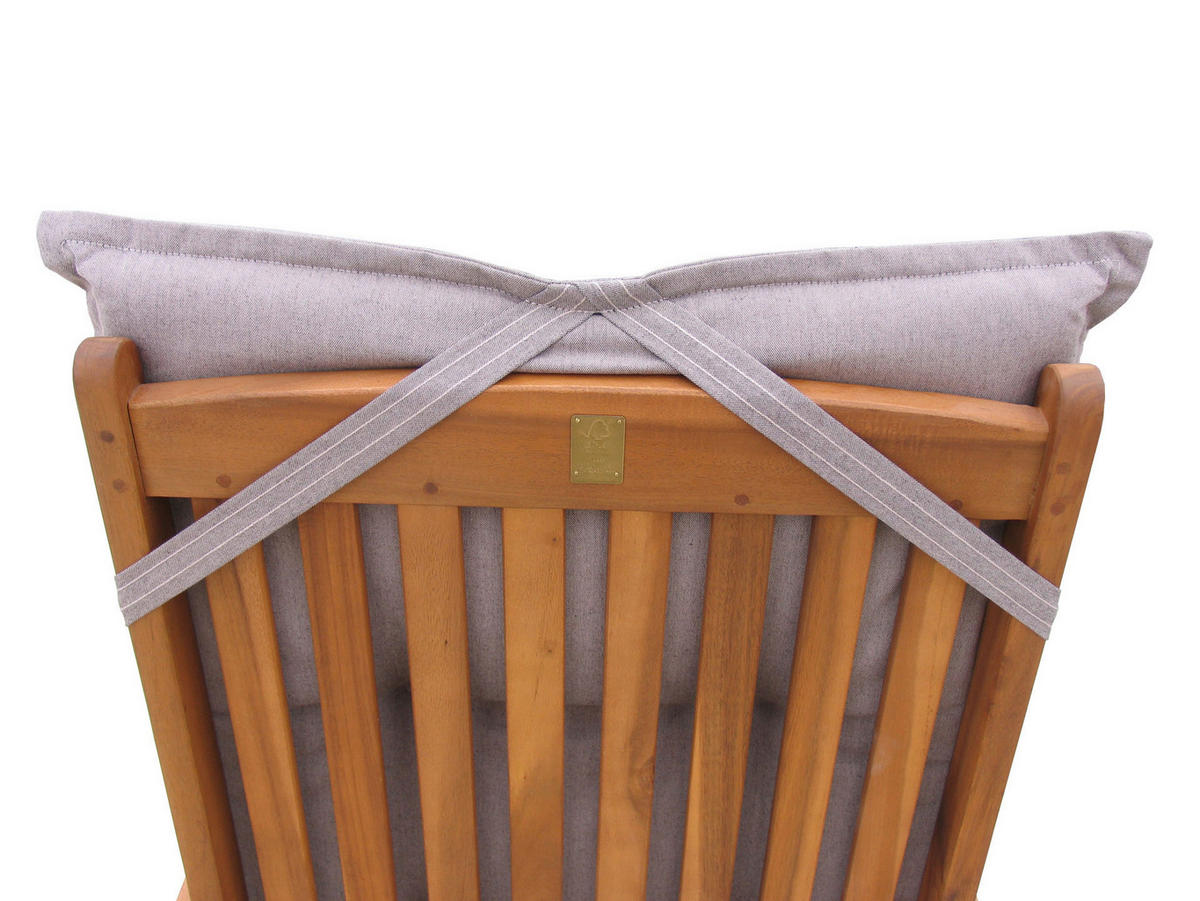 Grasekamp Auflagen für Hochlehner sand Polyester-Mischgewebe B/H/L: ca. 52x6x120 cm Auflagen_Hochlehner_2_Stk. - sand (120,00/52,00/6,00cm) - Grasekamp