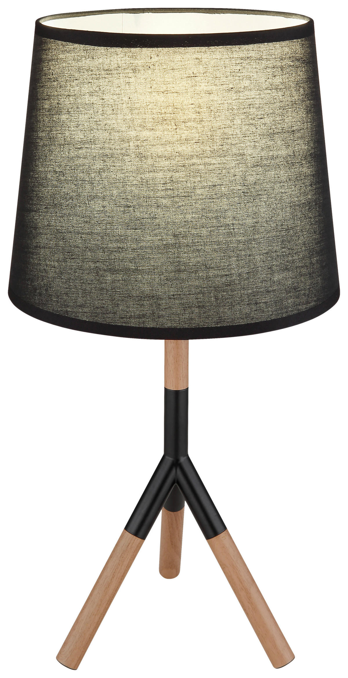 GLOBO Tischleuchte mattschwarz braun Metall H/D: ca. 45x25 cm E27 1 Brennstellen KIKKI - braun/mattschwarz (25,00/45,00cm) - GLOBO