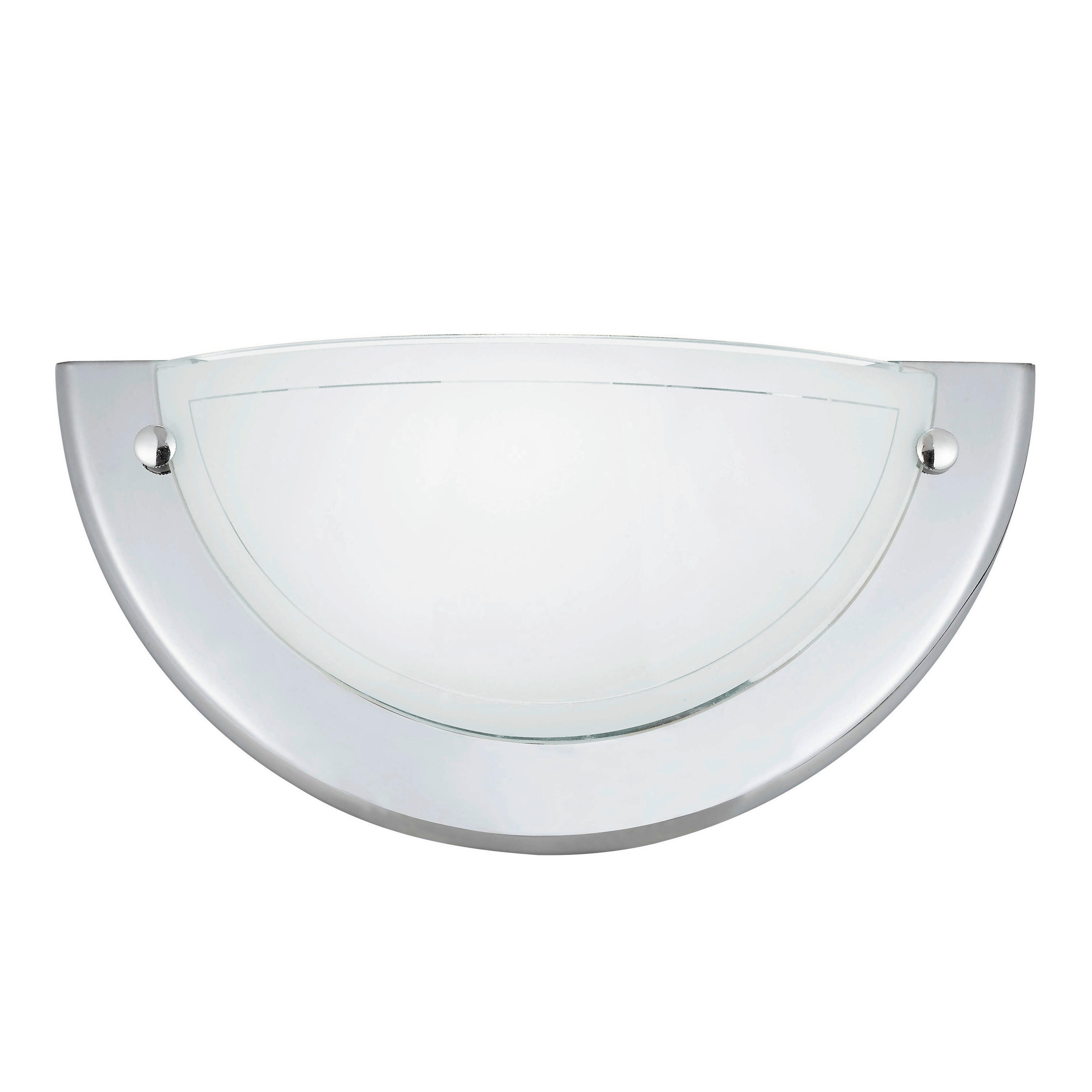 Brilliant Wandleuchte Miramar 90196/15 Chrom weiß Metall Glas B/H/T: ca. 28,5x14x7,8 cm E14 1 Brennstellen Miramar - weiß/Chrom (28,50/14,00/7,80cm) - Brilliant