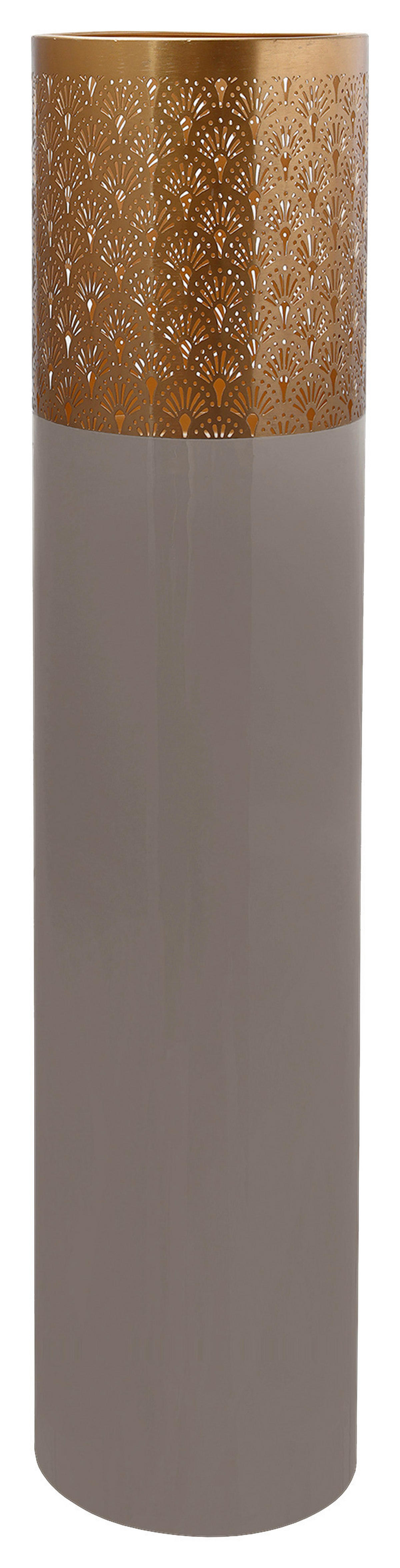 360Living Bodenvase Art Deco 1120 grau Eisen B/H/T: ca. 25x121x25 cm Art Deco 1120 - gold/grau (25,00/121,00/25,00cm) - 360Living