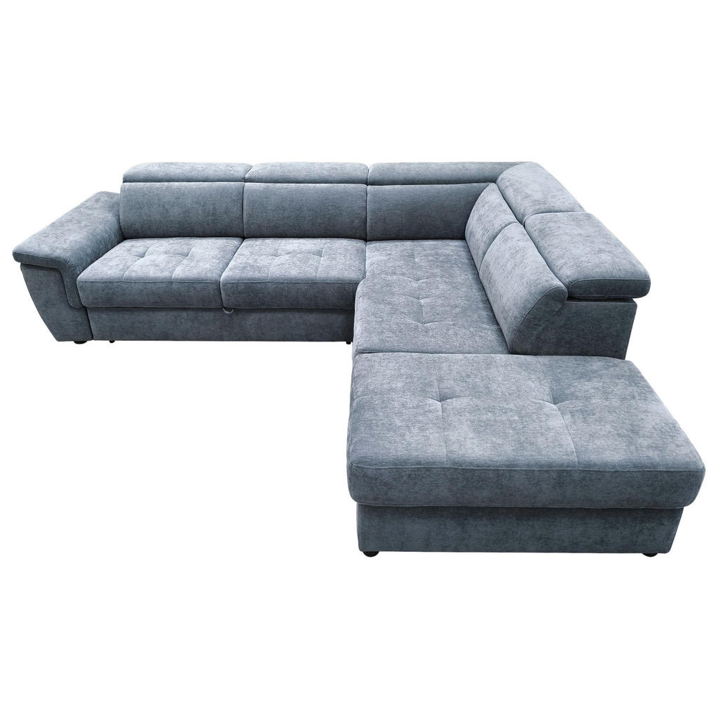 Thumbnail - Ecksofa Duca blaugrau Flachgewebe B/H/T: ca. 267x75x238 cm