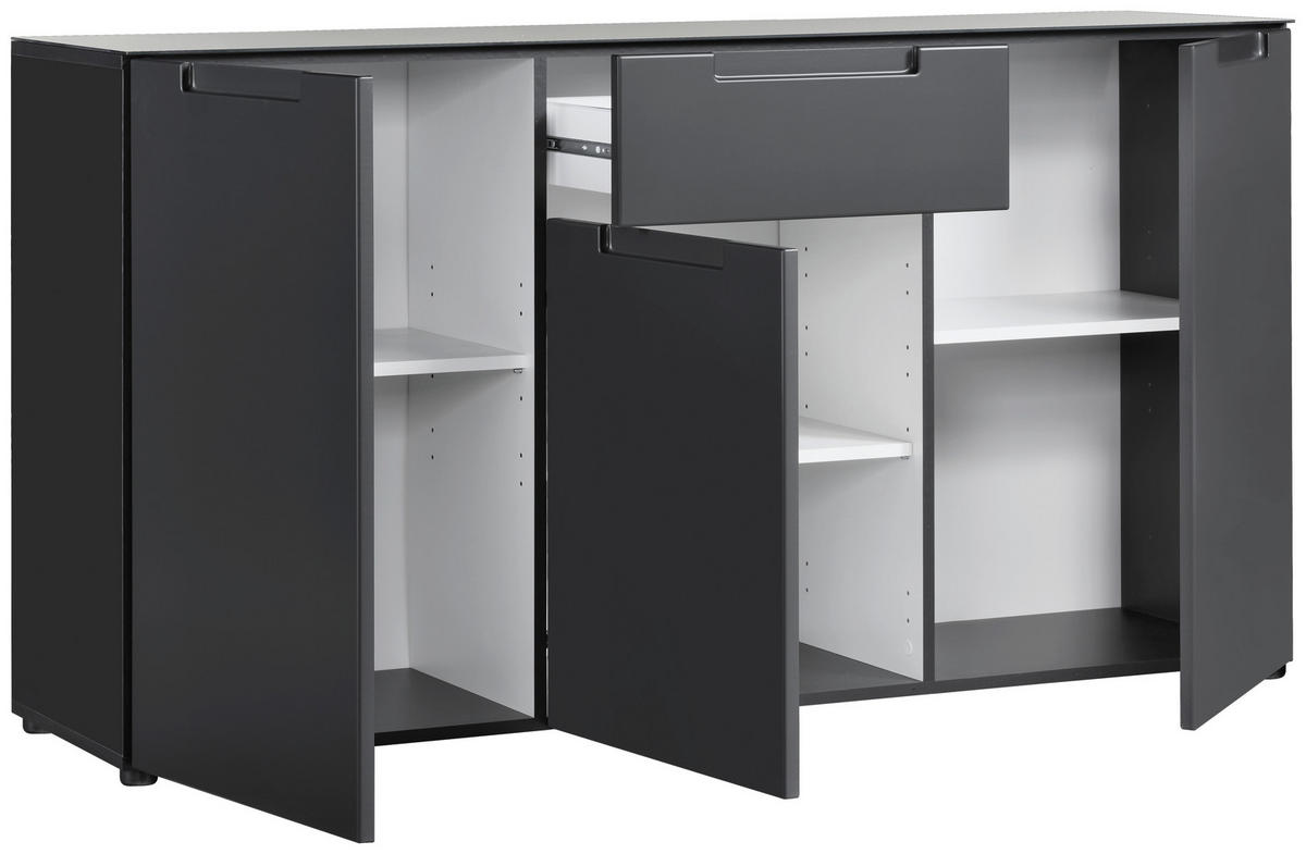 Kommode Mailand anthrazit B/H/T: ca. 146x79x40 cm Mailand - anthrazit (146,00/79,00/40,00cm)