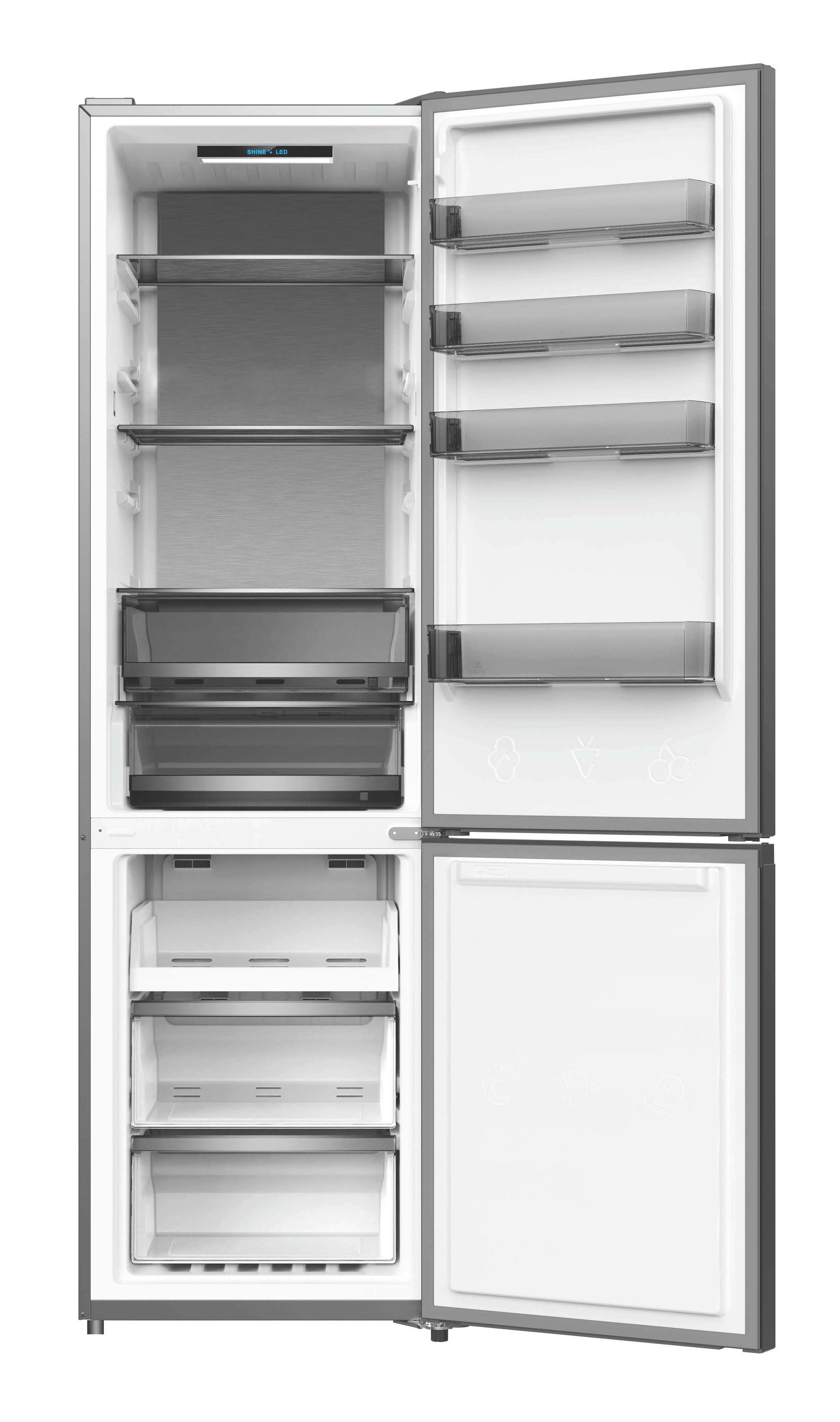POCOline Kühl-/Gefrierkombination dark Inox B/H/T: ca. 59,5x200x66 cm Kühl-/Gefrierk. KGK200-405ADIXDNF - dark Inox (59,50/200,00/66,00cm) - POCOline