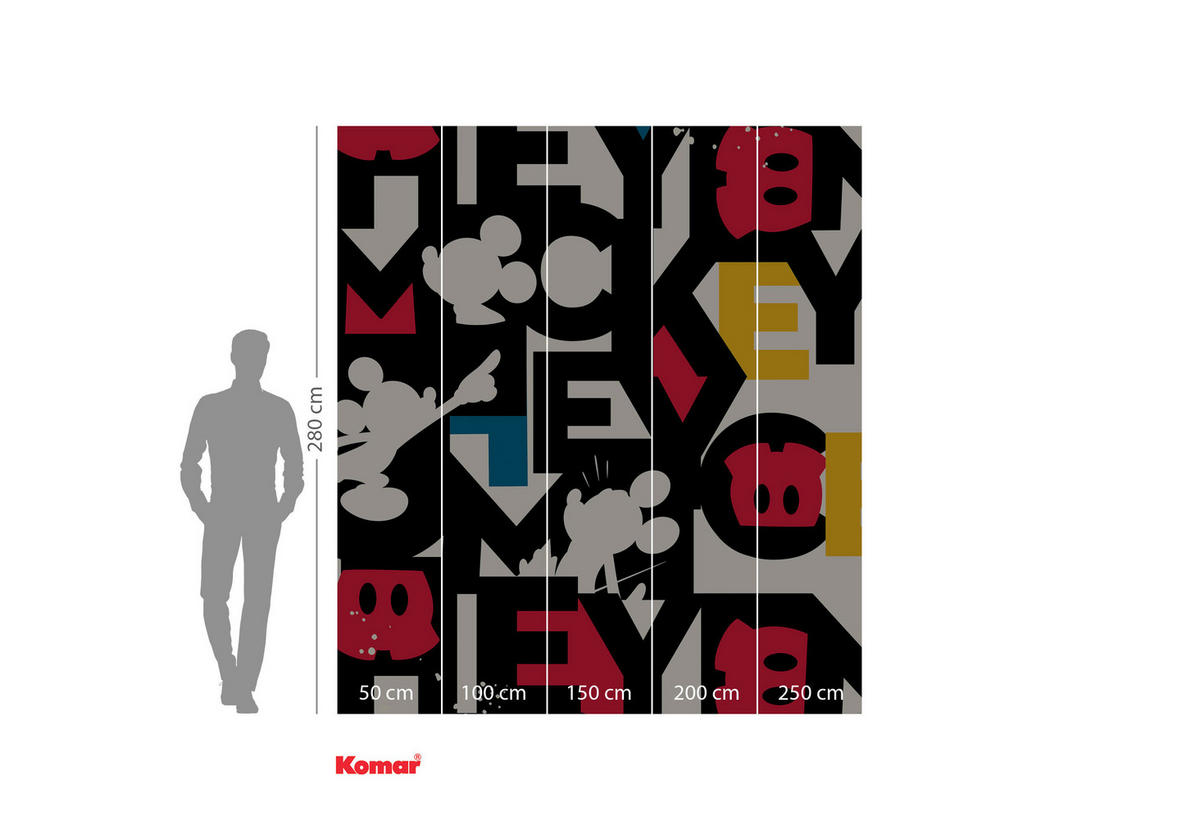 Komar Fototapete Mickey Mixup IADX5-054 B/H: ca. 250x280 cm Mickey Mixup IADX5-054 - (250,00/280,00cm) - Komar
