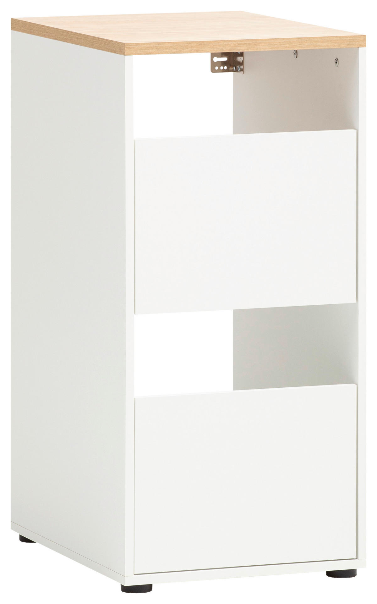 Unterschrank Solea weiß matt Eiche hell Nachbildung B/H/T: ca. 45,1x95,8x60 cm Solea - Eiche/weiß (45,10/95,80/60,00cm) - Schildmeyer