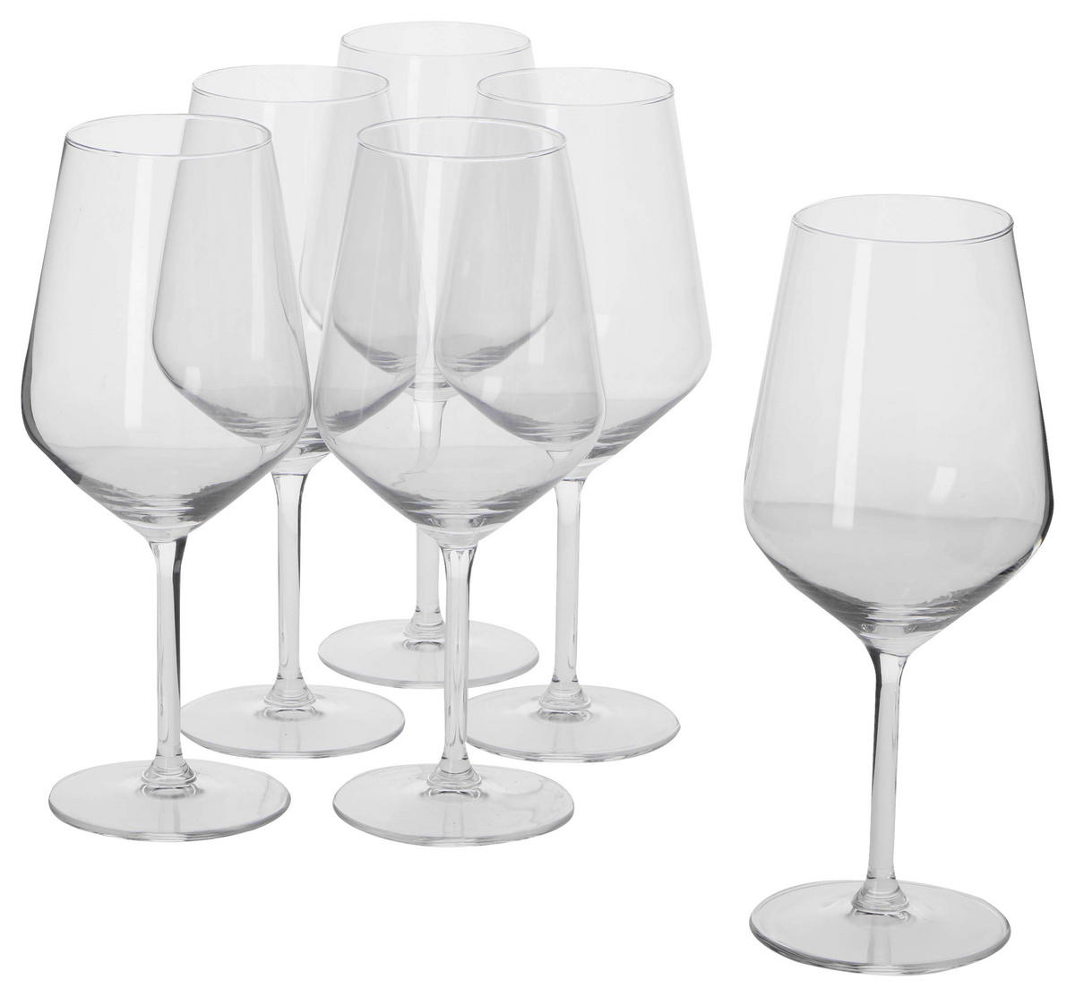 Weinglasset transparent Weingläser_6erSet - transparent (9,00/9,00/22,00cm)