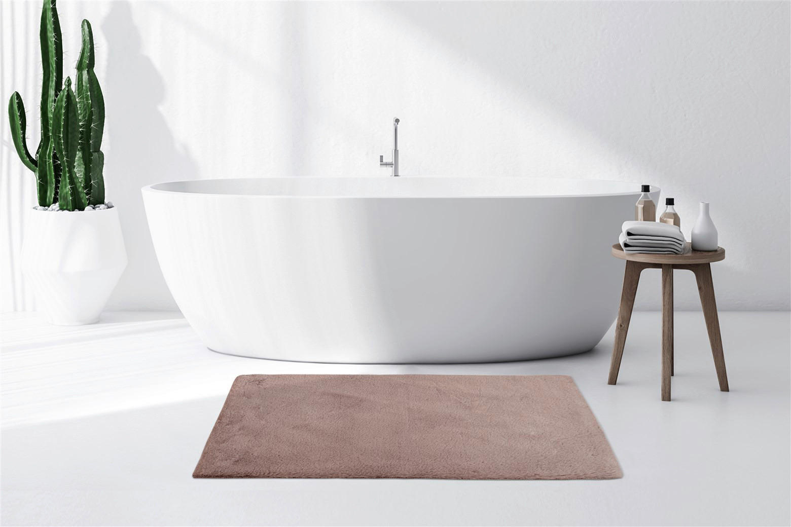 Kayoom Kurzflorteppich Badematte Rabbit Light 525 rosa B/H/L: ca. 70x2,4x130 cm Badematte Rabbit Light 525 - rosa (130,00/70,00/2,40cm) - Kayoom