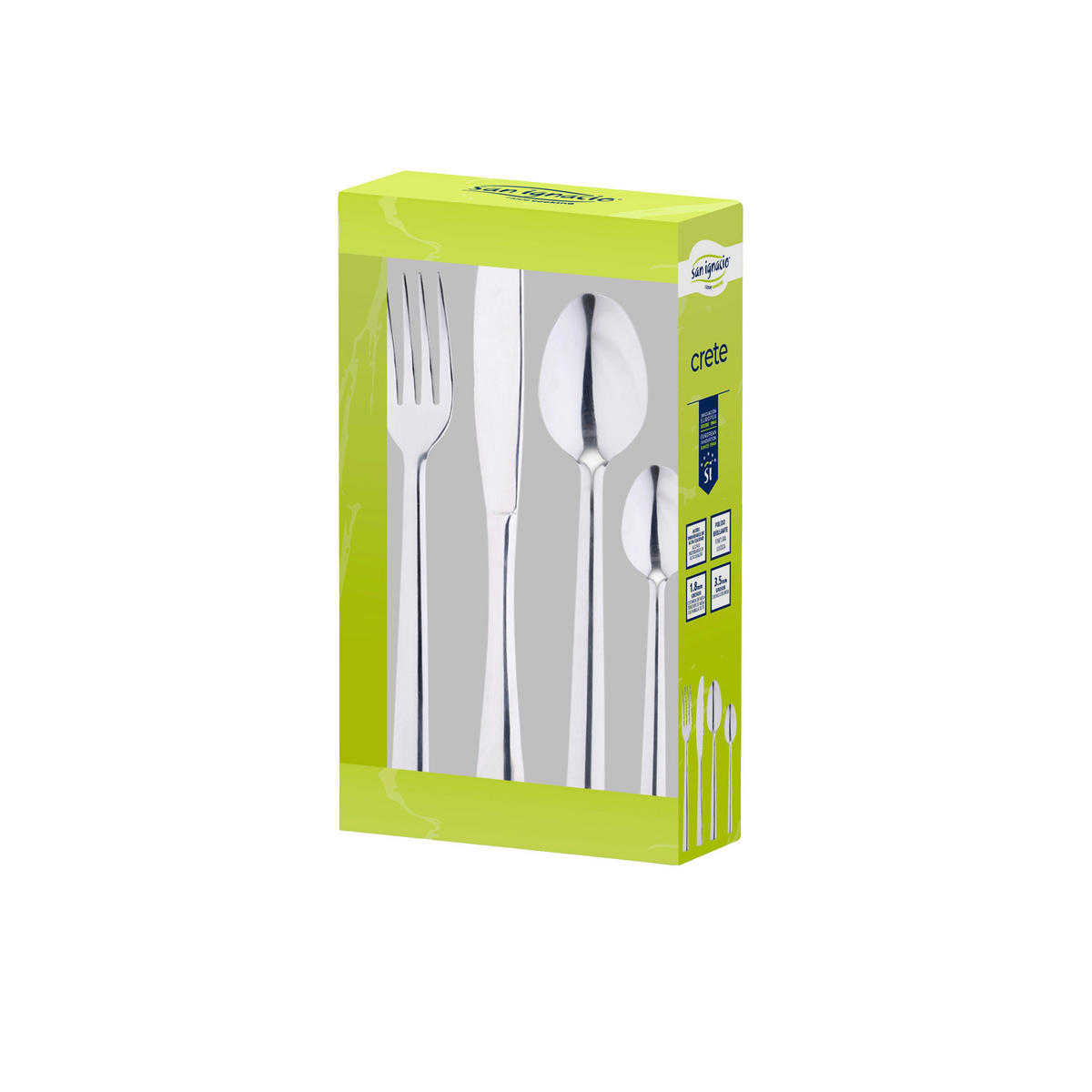 SAN IGNACIO Besteckset CRETE silber Edelstahl 24 tlg. CRETE - silber - SAN IGNACIO