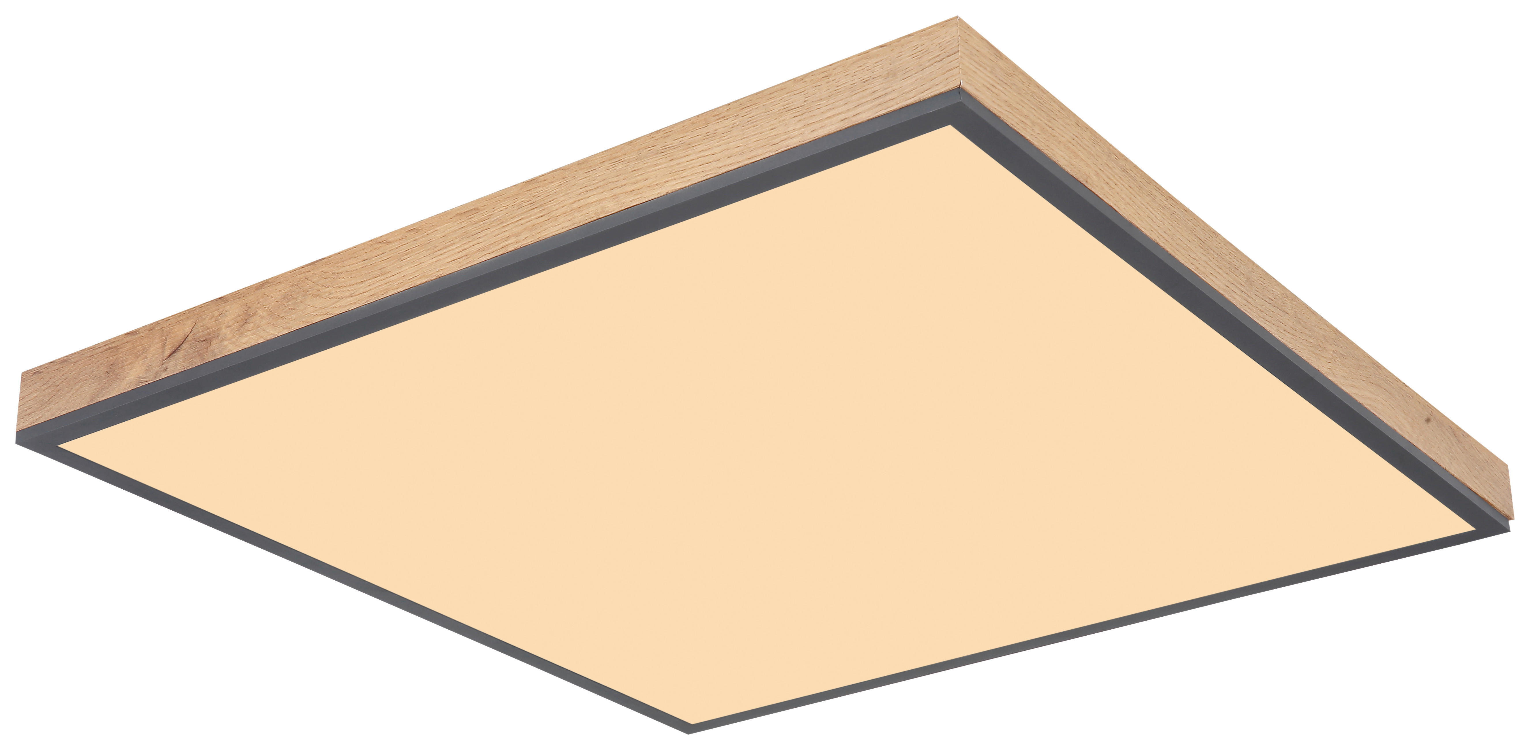 GLOBO LED-Deckenleuchte Graphit Aluminium MDF Acryl B/H/L: ca. 59x6,5x59 cm 1 Brennstellen DORO - Graphit (59,00/59,00/6,50cm) - GLOBO