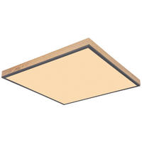 GLOBO LED-Deckenleuchte Graphit Aluminium MDF Acryl B/H/L: ca. 59x6,5x59 cm 1 Brennstellen DORO - Graphit (59,00/59,00/6,50cm) - GLOBO