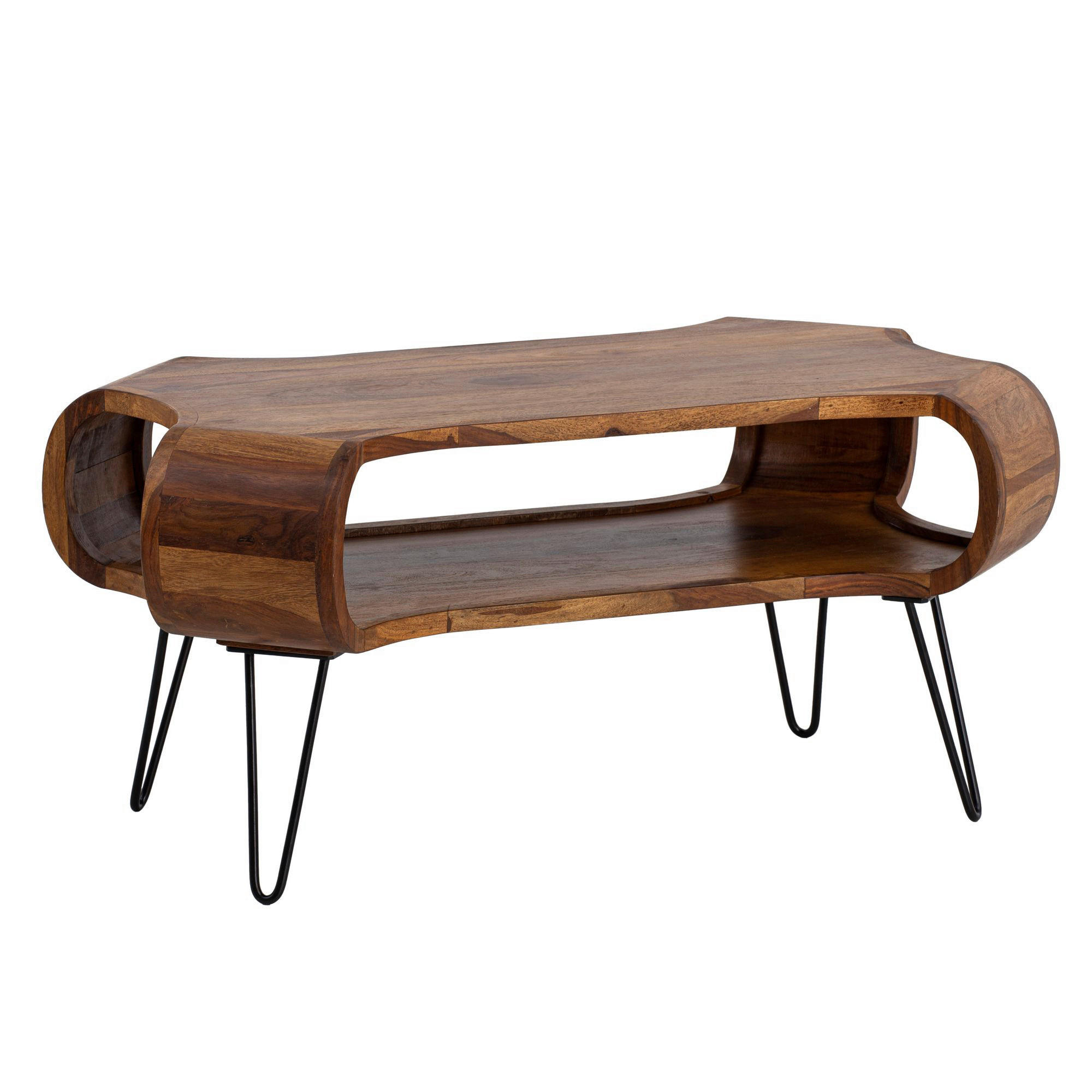 Couchtisch braun B/H/T: ca. 100x47x60 cm Couchtisch - braun (100,00/47,00/60,00cm) - Wohnling