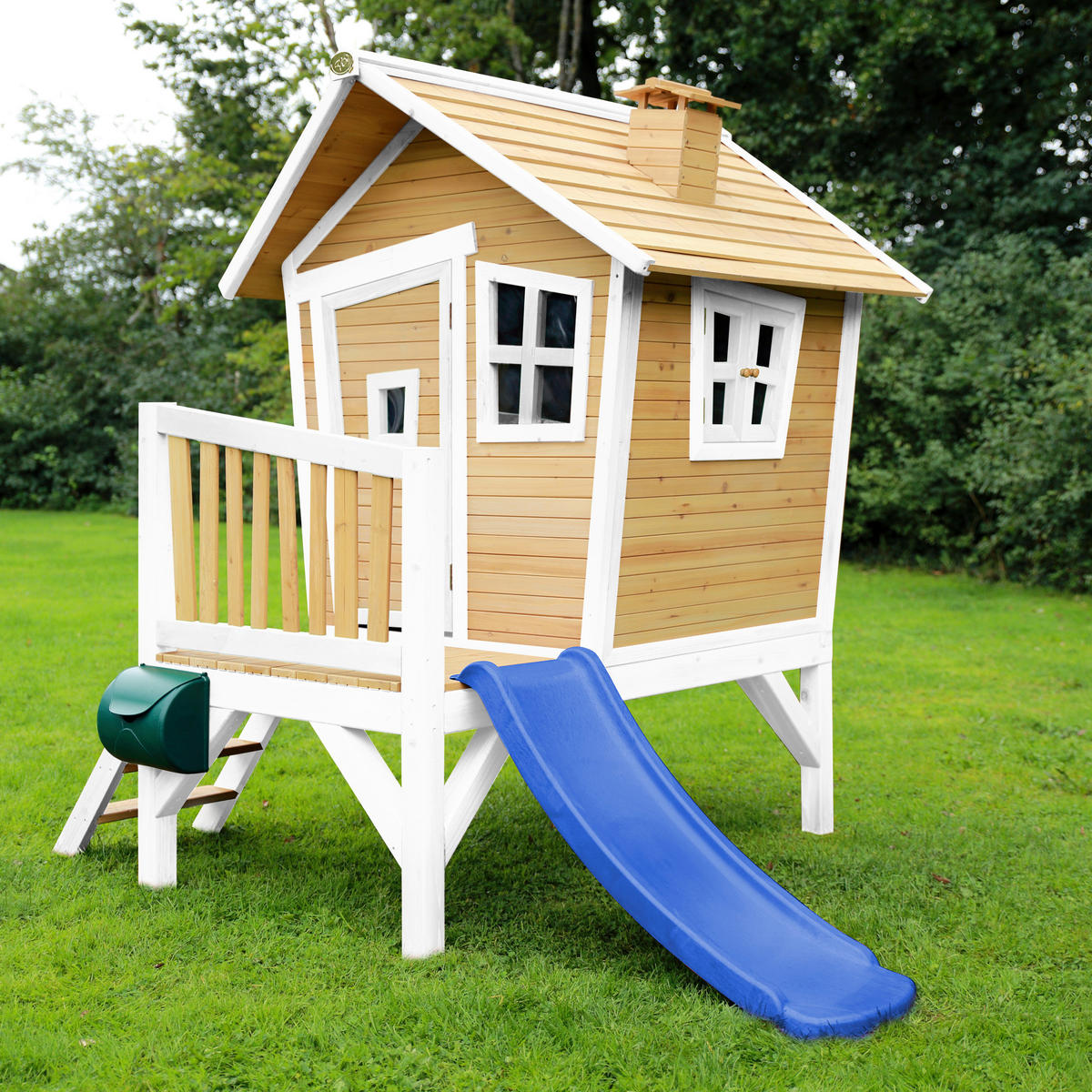 AXI Spielhaus Robin blau B/H/L: ca. 264x203x177 cm Robin - blau/braun (177,00/264,00/203,00cm) - AXI