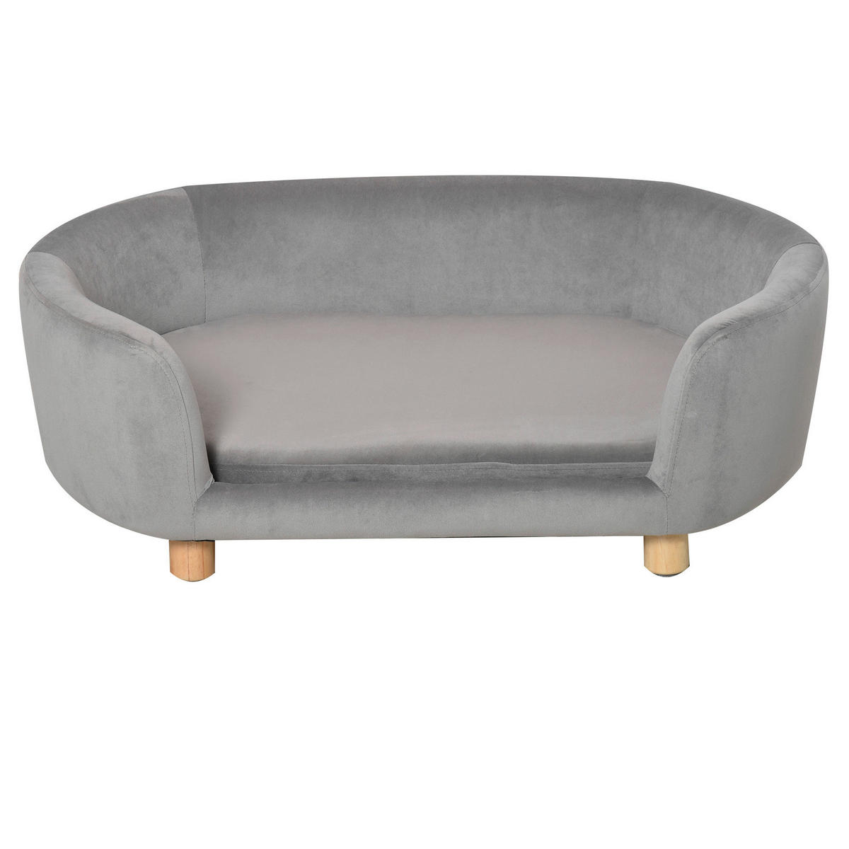 PawHut Haustiersofa hellgrau Birkenholz B/H/L: ca. 55x33x86 cm Haustiersofa - hellgrau (86,00/55,00/33,00cm) - PawHut