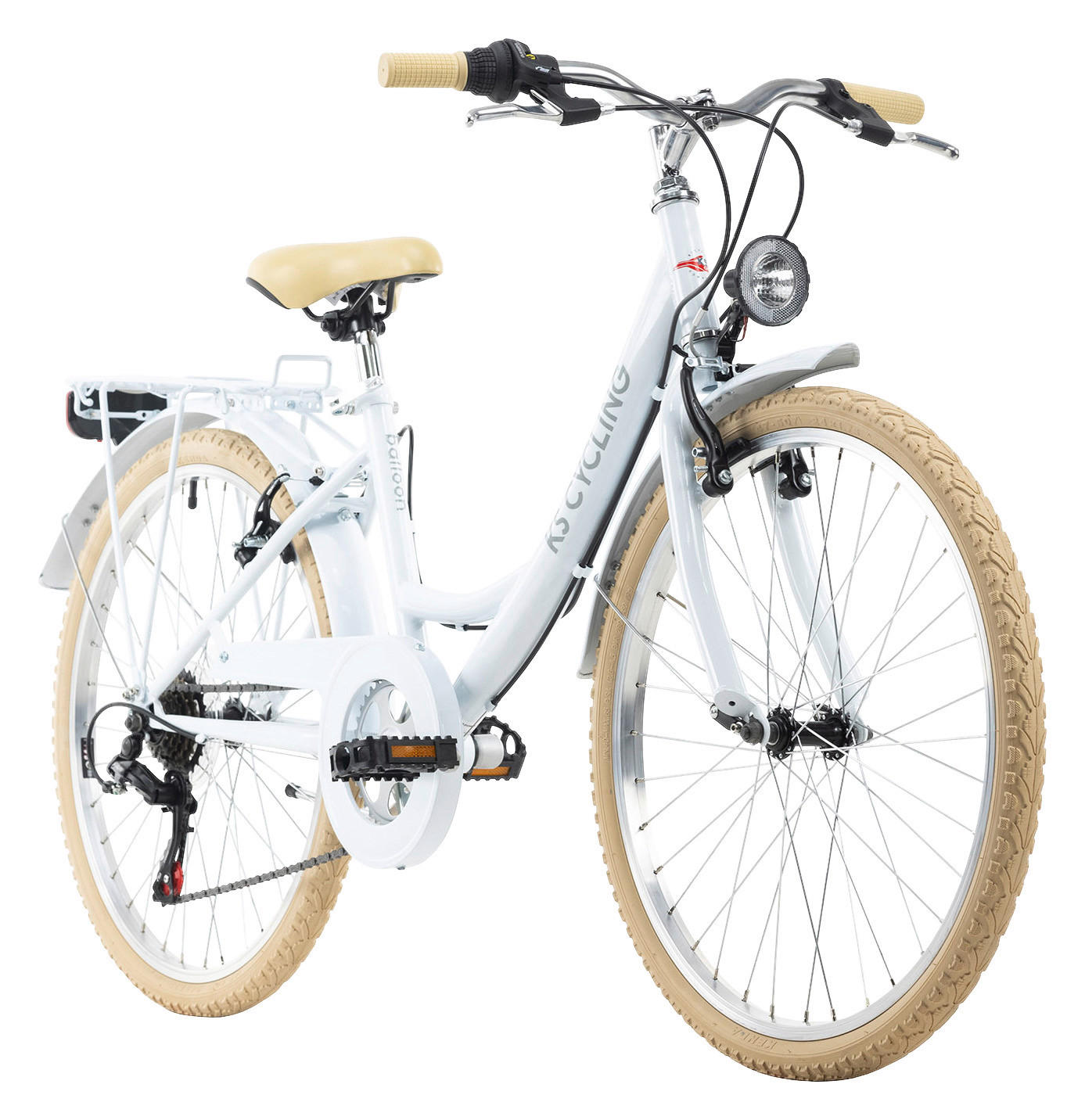KS-Cycling Kinderrad Balloon 655K weiß ca. 24 Zoll Balloon - weiß (36,00cm) - KS-Cycling