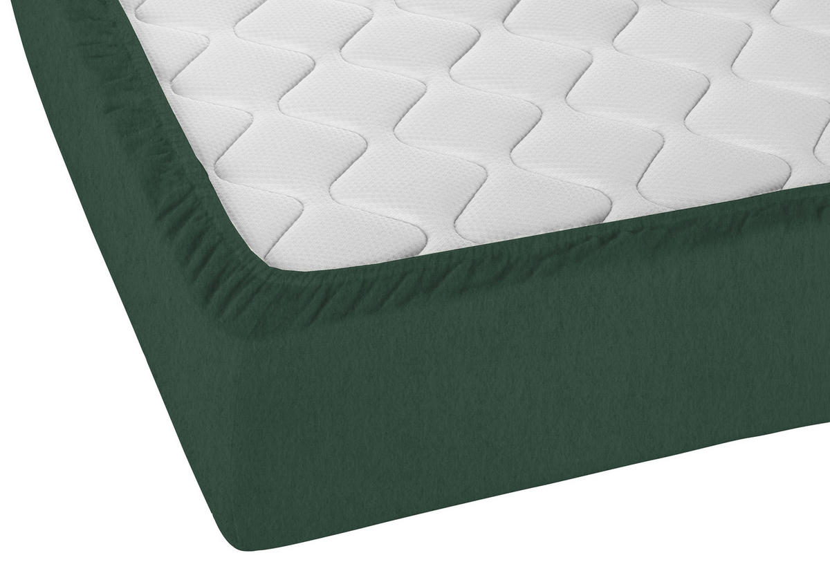 Spannbetttuch Flanell Spannbetttuch_Flanell 140-160x200 - dunkelgrün (140,00/200,00cm)