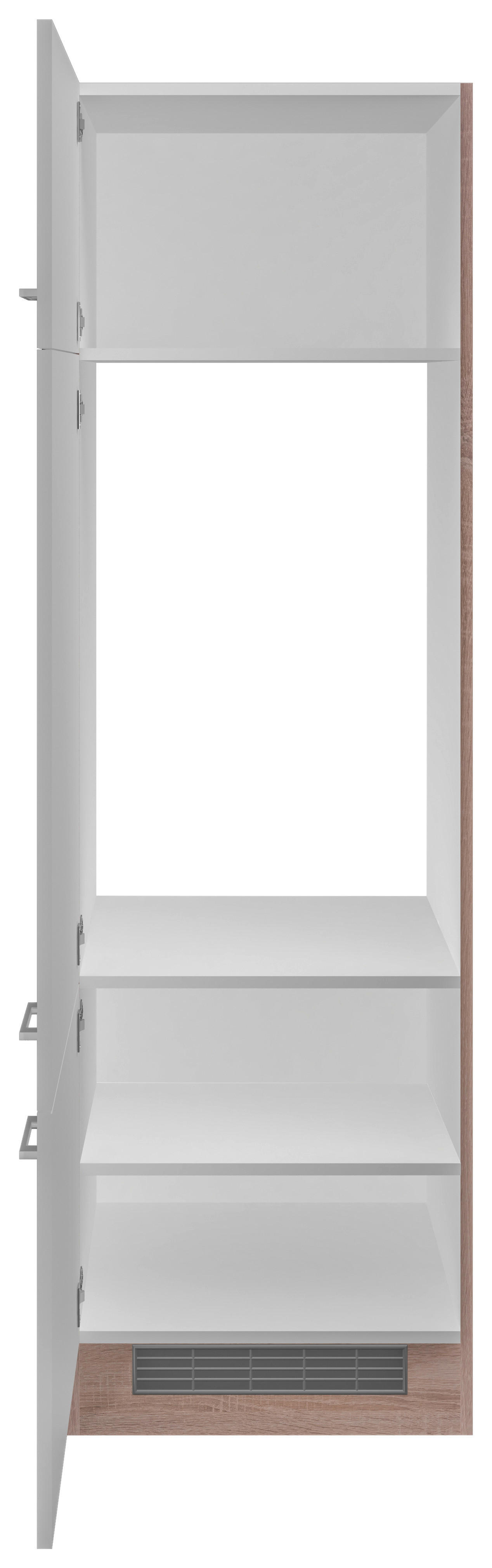 Kühlumbauschrank Samoa weiß Eiche Nachbildung B/H/T: ca. 60x200x57 cm Samoa - Eiche/weiß (60,00/200,00/57,00cm) - Flex-Well
