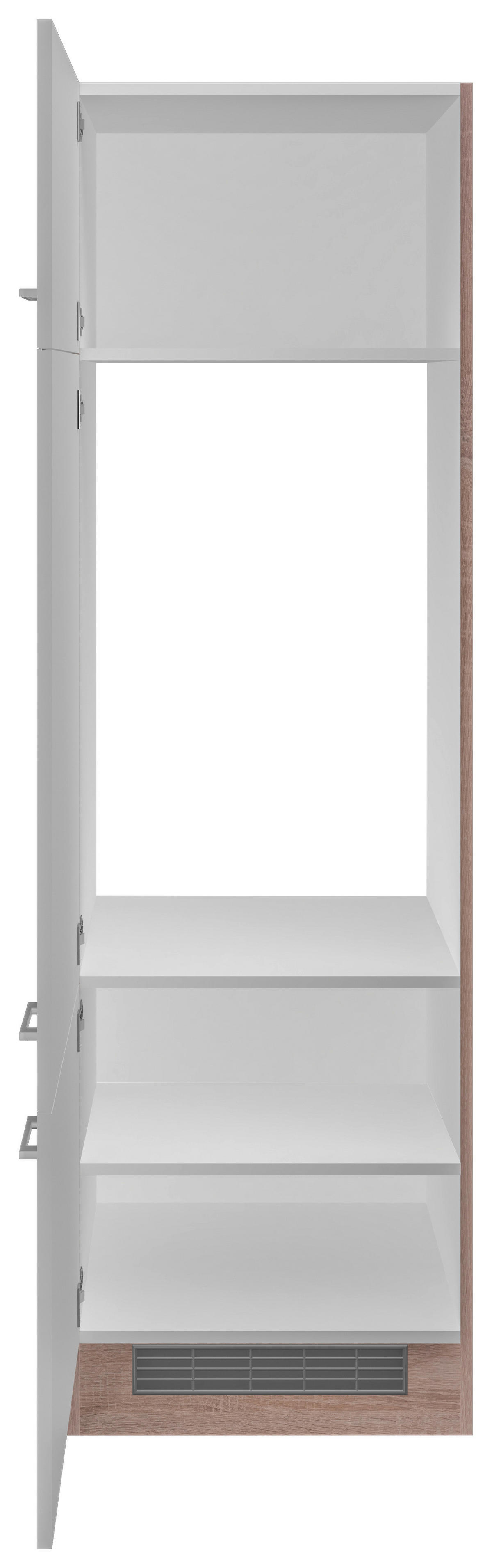 Kühlumbauschrank Samoa weiß Eiche Nachbildung B/H/T: ca. 60x200x57 cm Samoa - Eiche/weiß (60,00/200,00/57,00cm) - Flex-Well