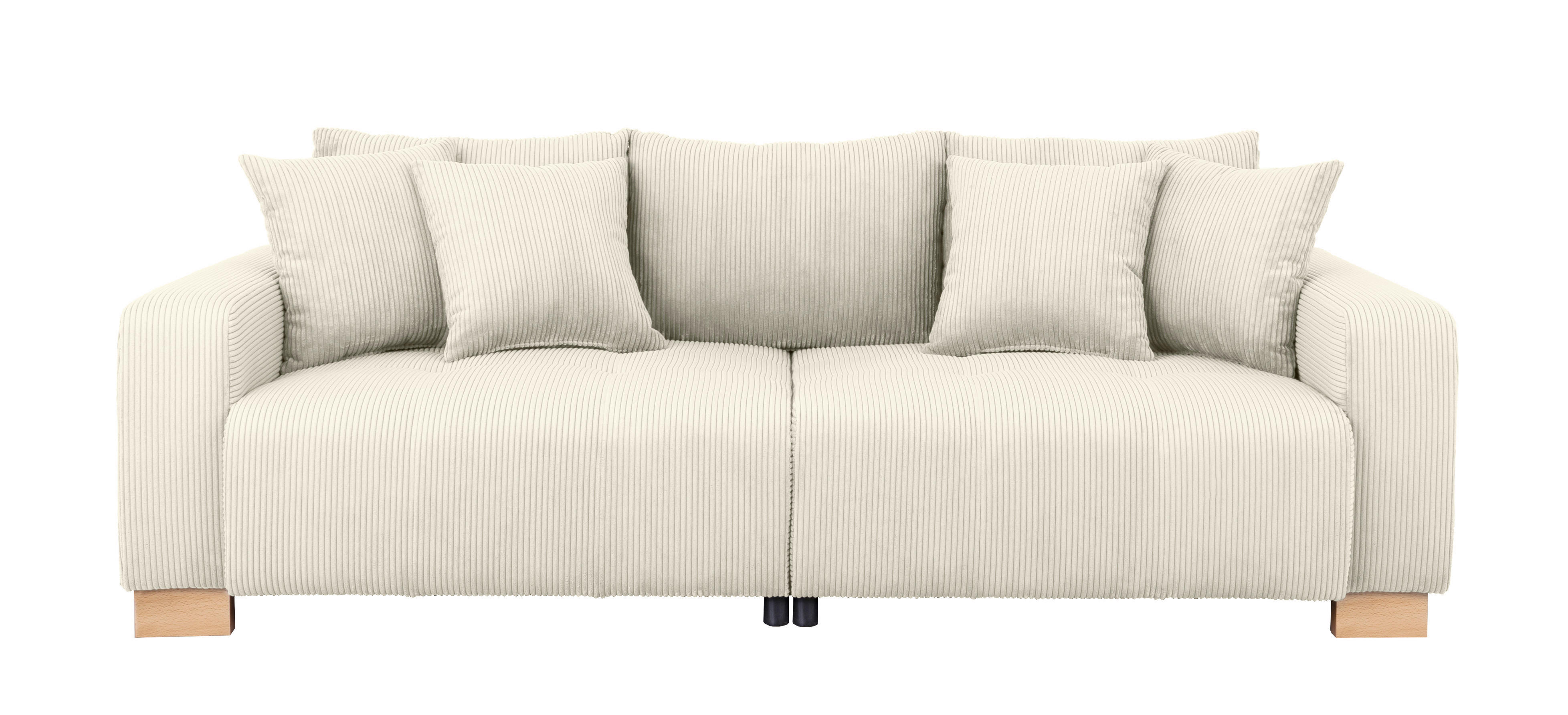 Big Sofa Alpha New beige Microfaser B/H/T: ca. 244x85x112 cm Alpha New - beige/buche (244,00/85,00/112,00cm)
