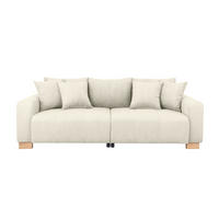 Big Sofa Alpha New beige Microfaser B/H/T: ca. 244x85x112 cm Alpha New - beige/buche (244,00/85,00/112,00cm)