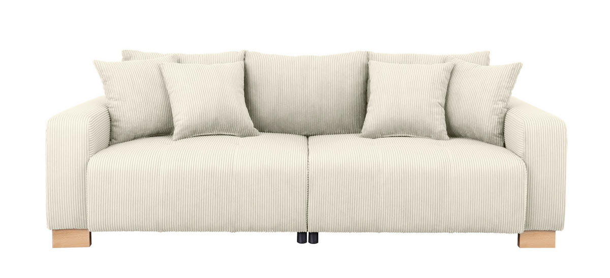 Big Sofa Alpha New beige Microfaser B/H/T: ca. 244x85x112 cm Alpha New - beige/buche (244,00/85,00/112,00cm)