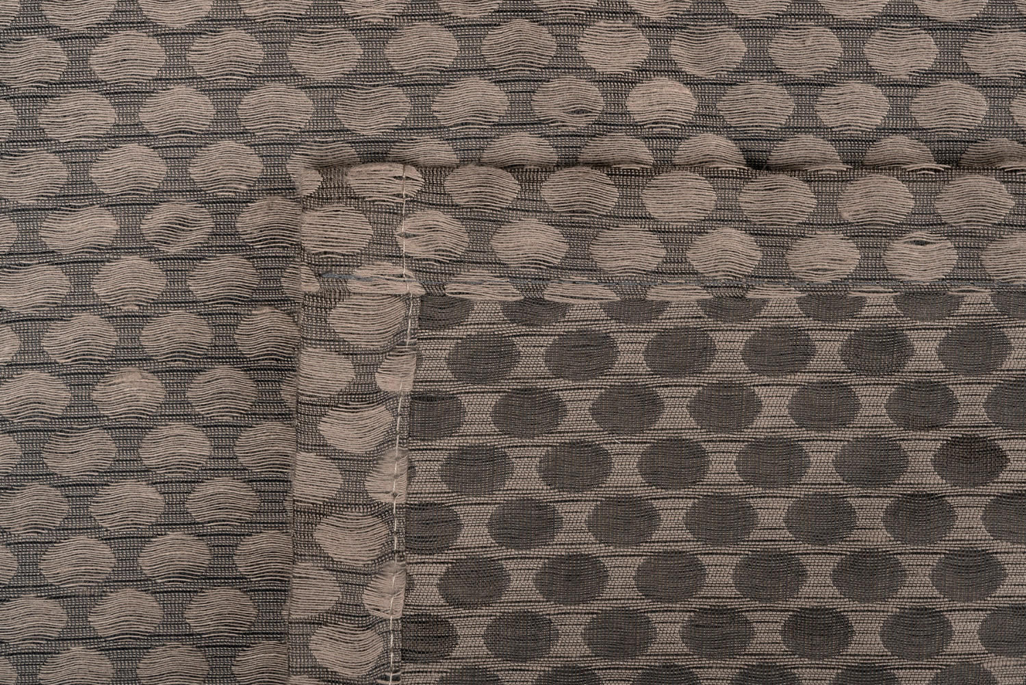 Thumbnail - Ösenvorhang DOT taupe B/L: ca. 135x245 cm