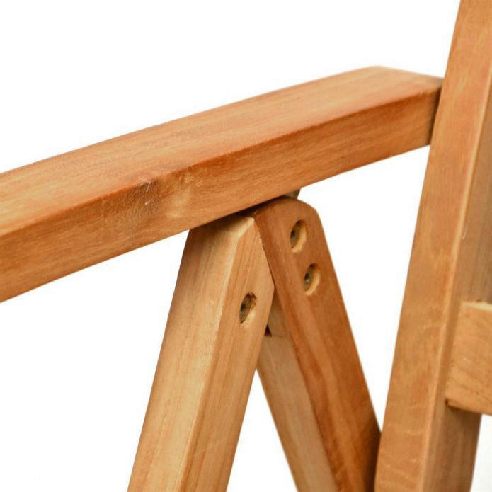 VCM Gartenstuhl braun Teakholz B/H/T: ca. 56x110x75 cm Gartenstuhl - braun (56,00/110,00/75,00cm) - VCM