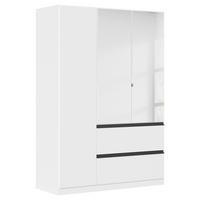 Kleiderschrank Costa Alpinweiß B/H/T: ca. 136x197x54 cm Costa - Alpinweiß/grau (136,00/197,00/54,00cm)
