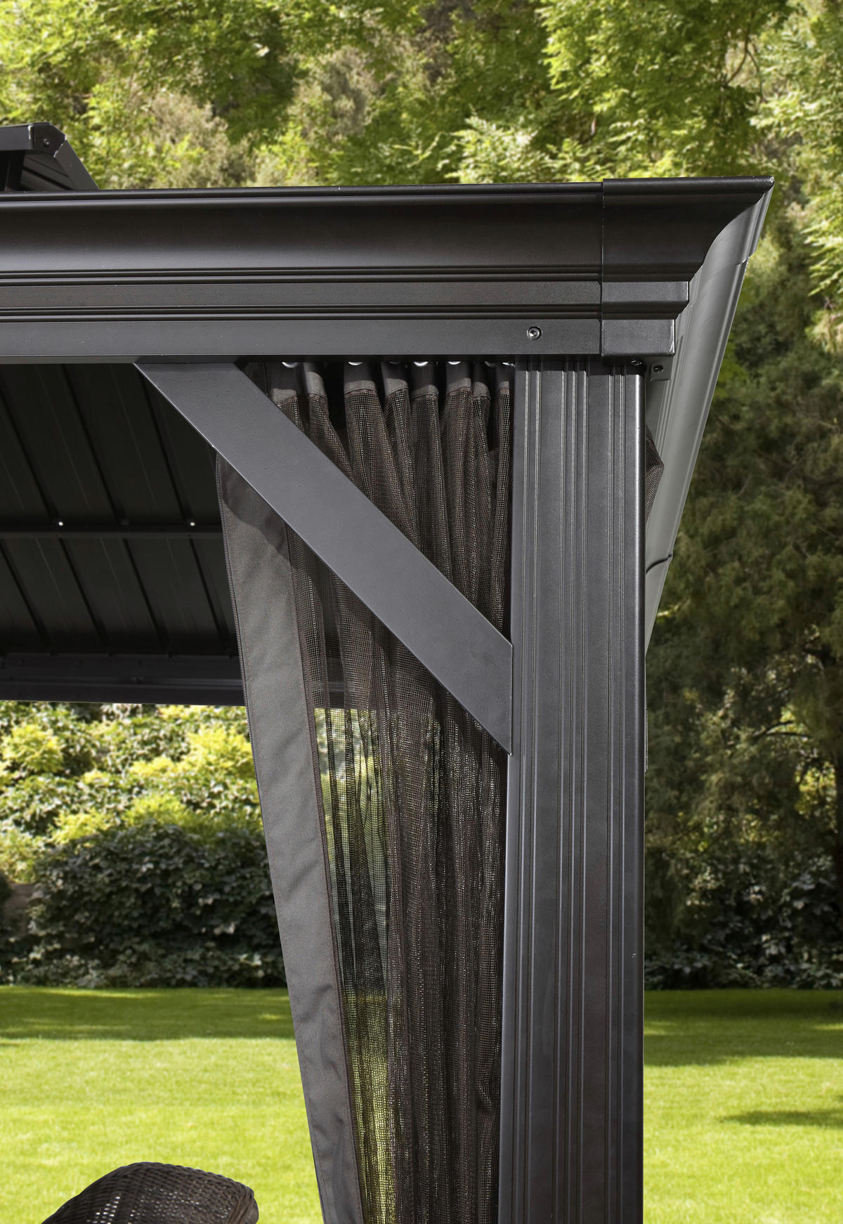 Sojag Pavillon Messina anthrazit Metall B/H/L: ca. 363x292x298 cm Messina - anthrazit (298,00/363,00/292,00cm) - Sojag