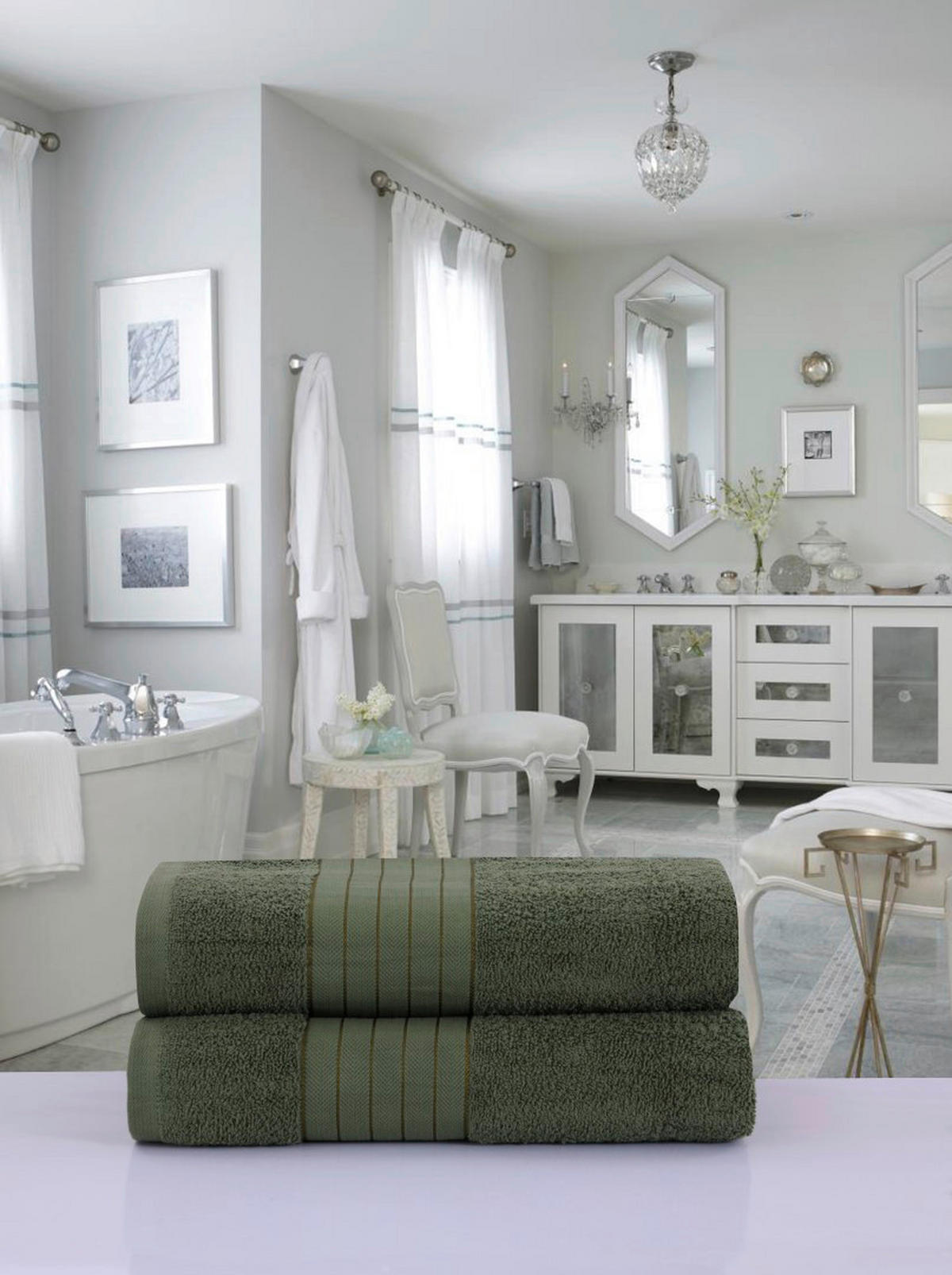 Good Morning Duschtuch 2er-Pack Duschtuch_70x140cm_2erPack - grün (70,00/140,00cm) - Good Morning